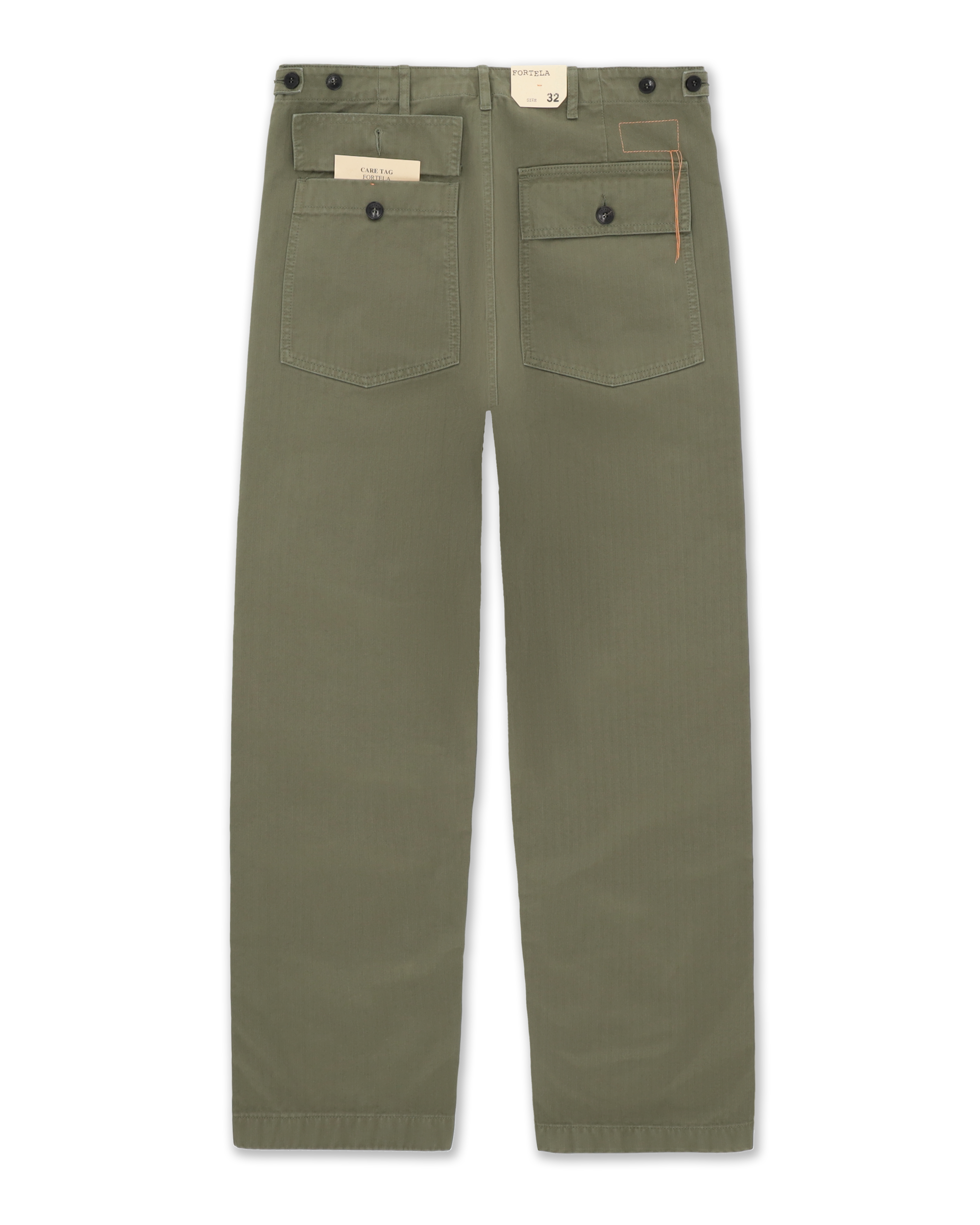 Newfatigue Pantaloni Fatigue In Herringbone di Cotone