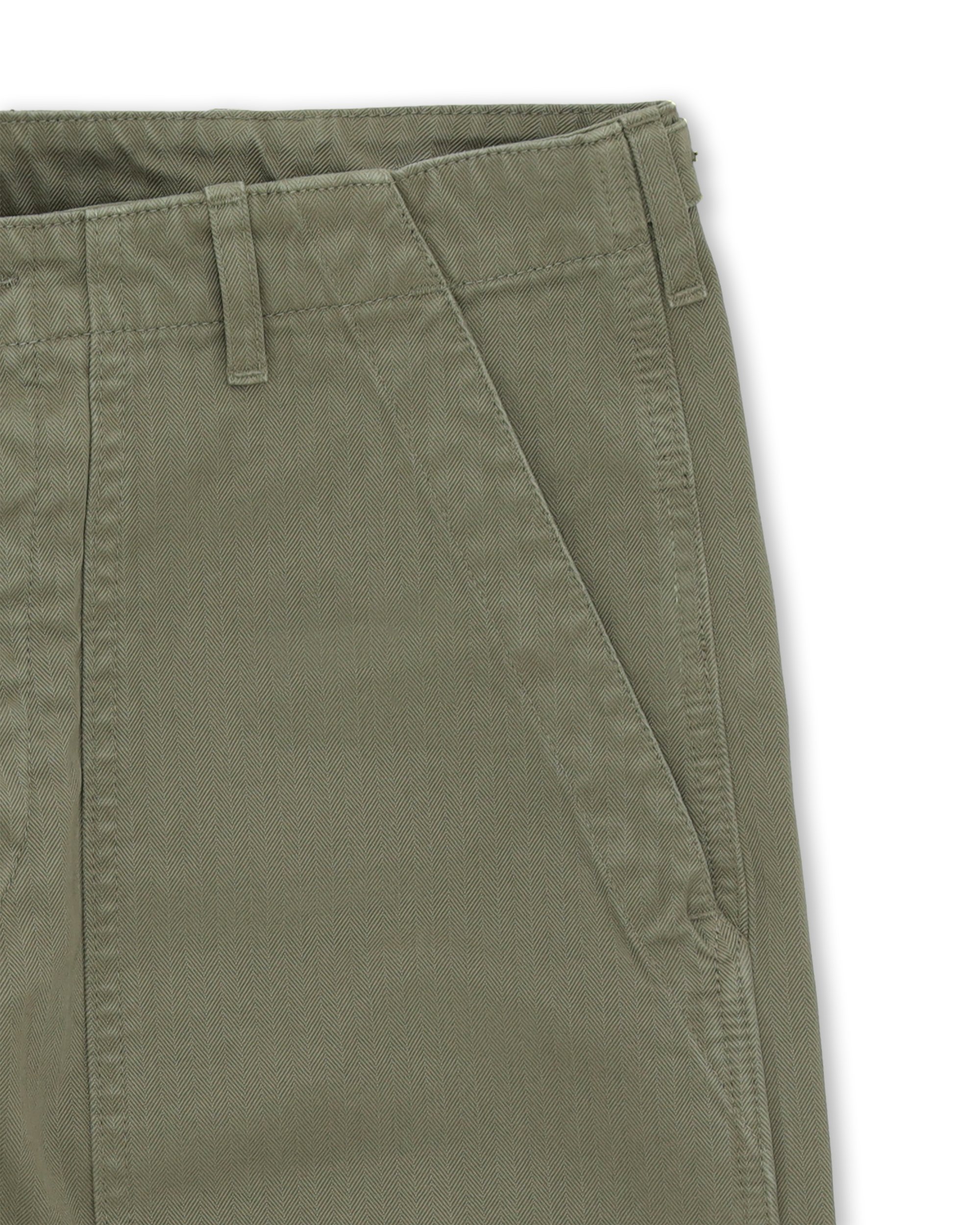 Newfatigue Pantaloni Fatigue In Herringbone di Cotone