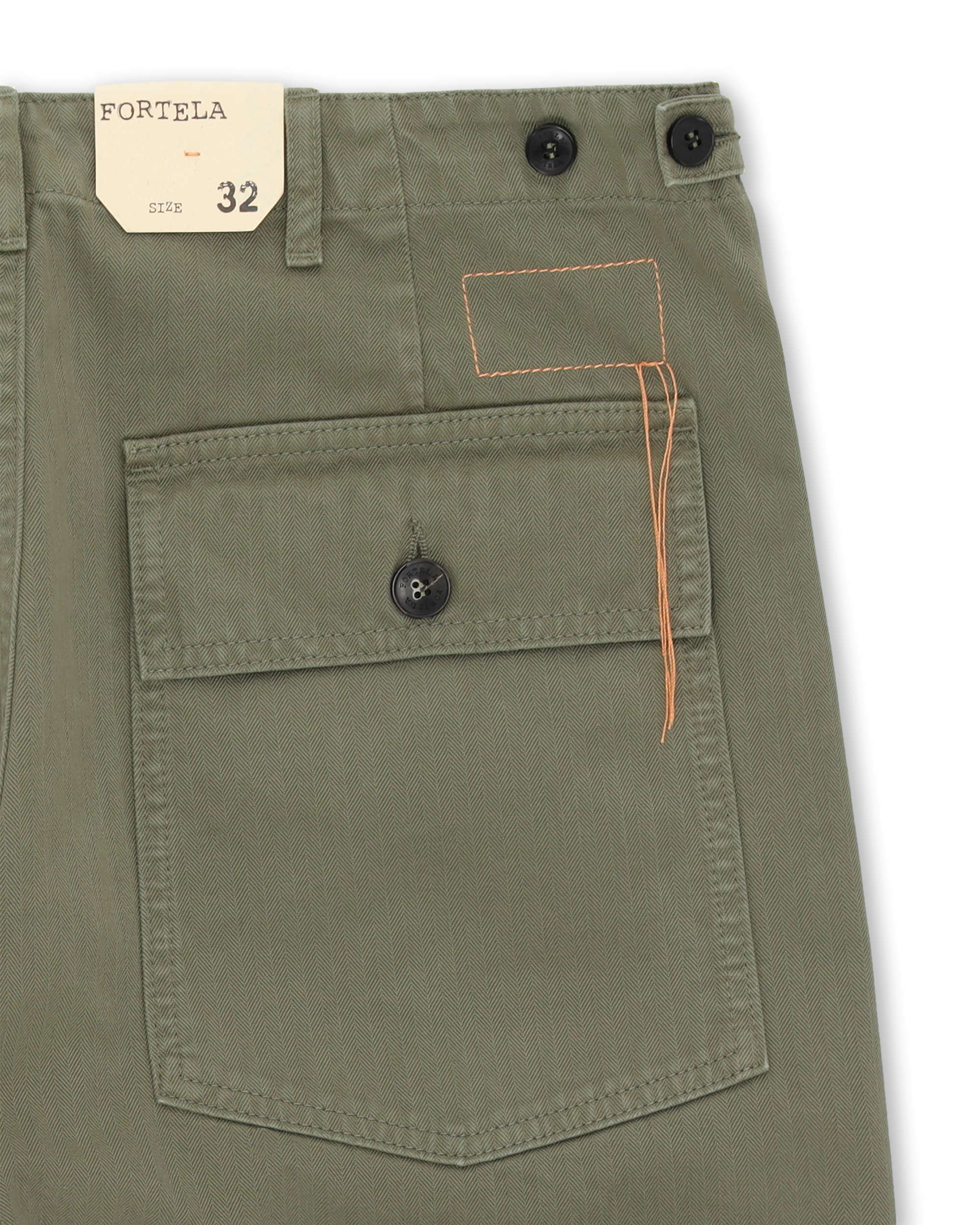 Newfatigue Pantaloni Fatigue In Herringbone di Cotone