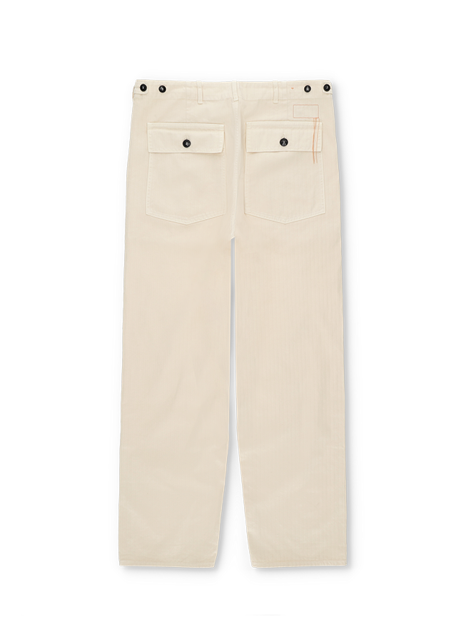 Newfatigue Pantaloni Fatigue In Herringbone di Cotone