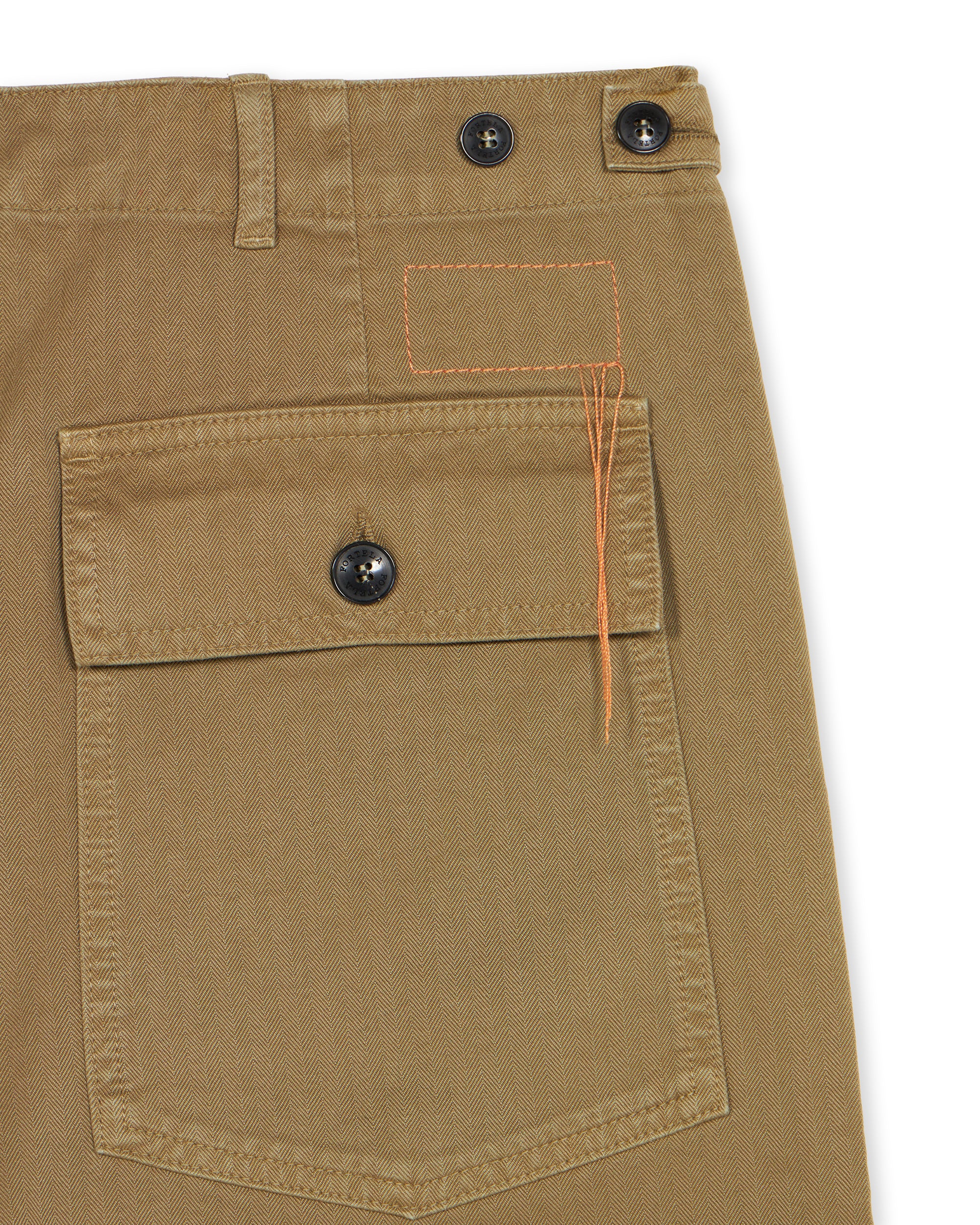 Newfatigue Pantaloni Fatigue In Herringbone di Cotone