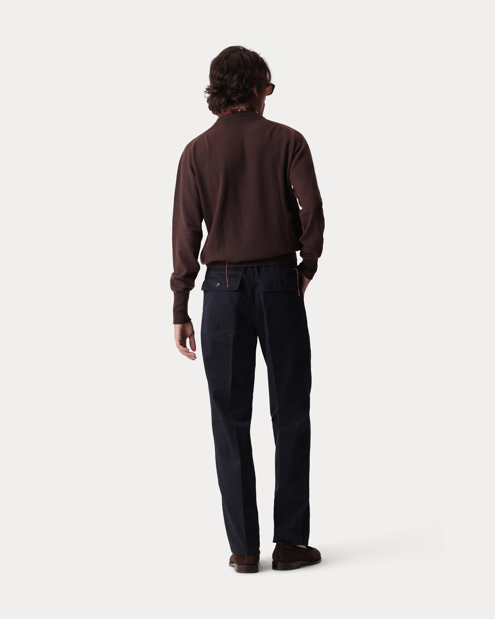Newfatigue Pantaloni Fatigue In Herringbone di Cotone