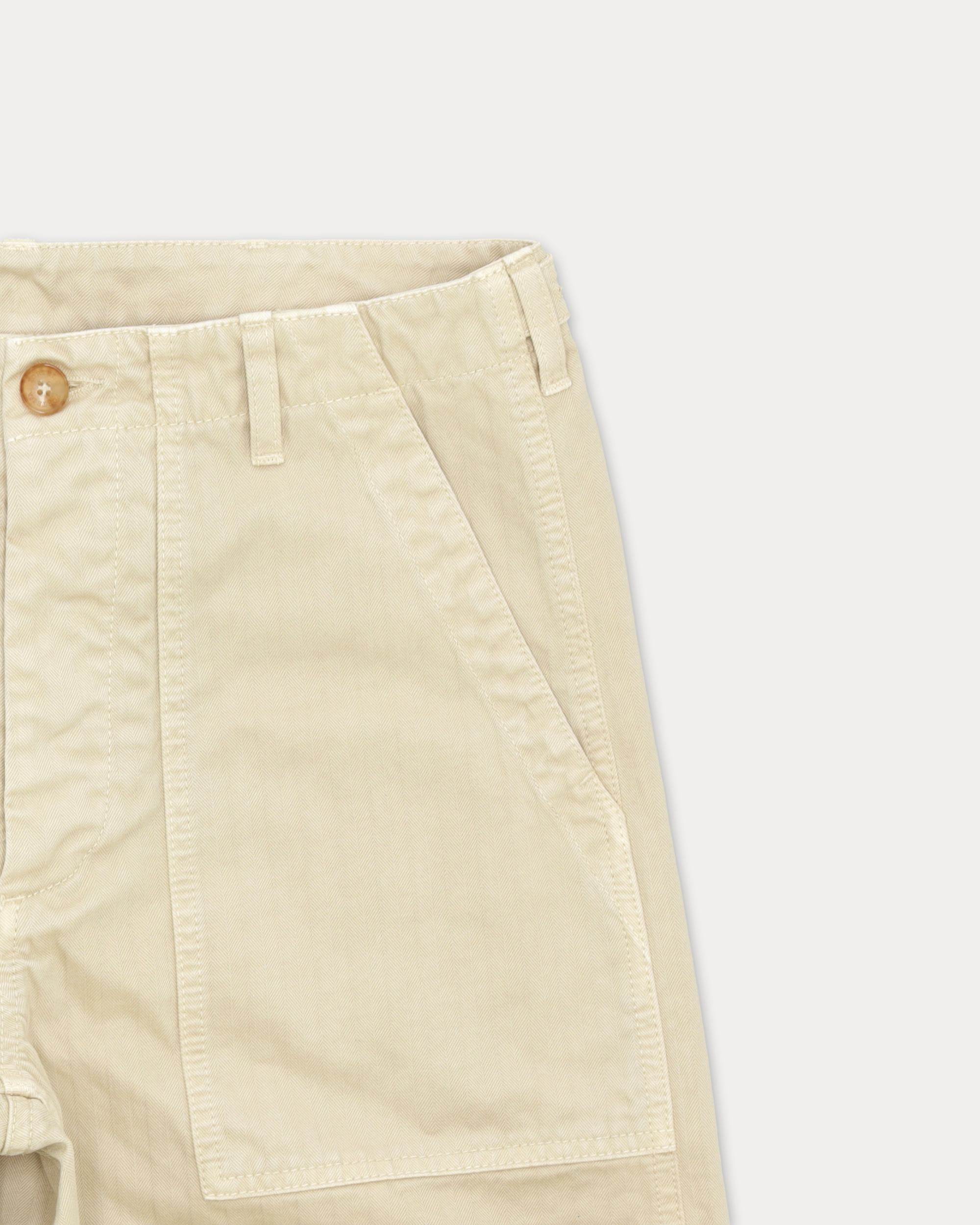 Newfatigue Pantaloni Fatigue In Herringbone di Cotone