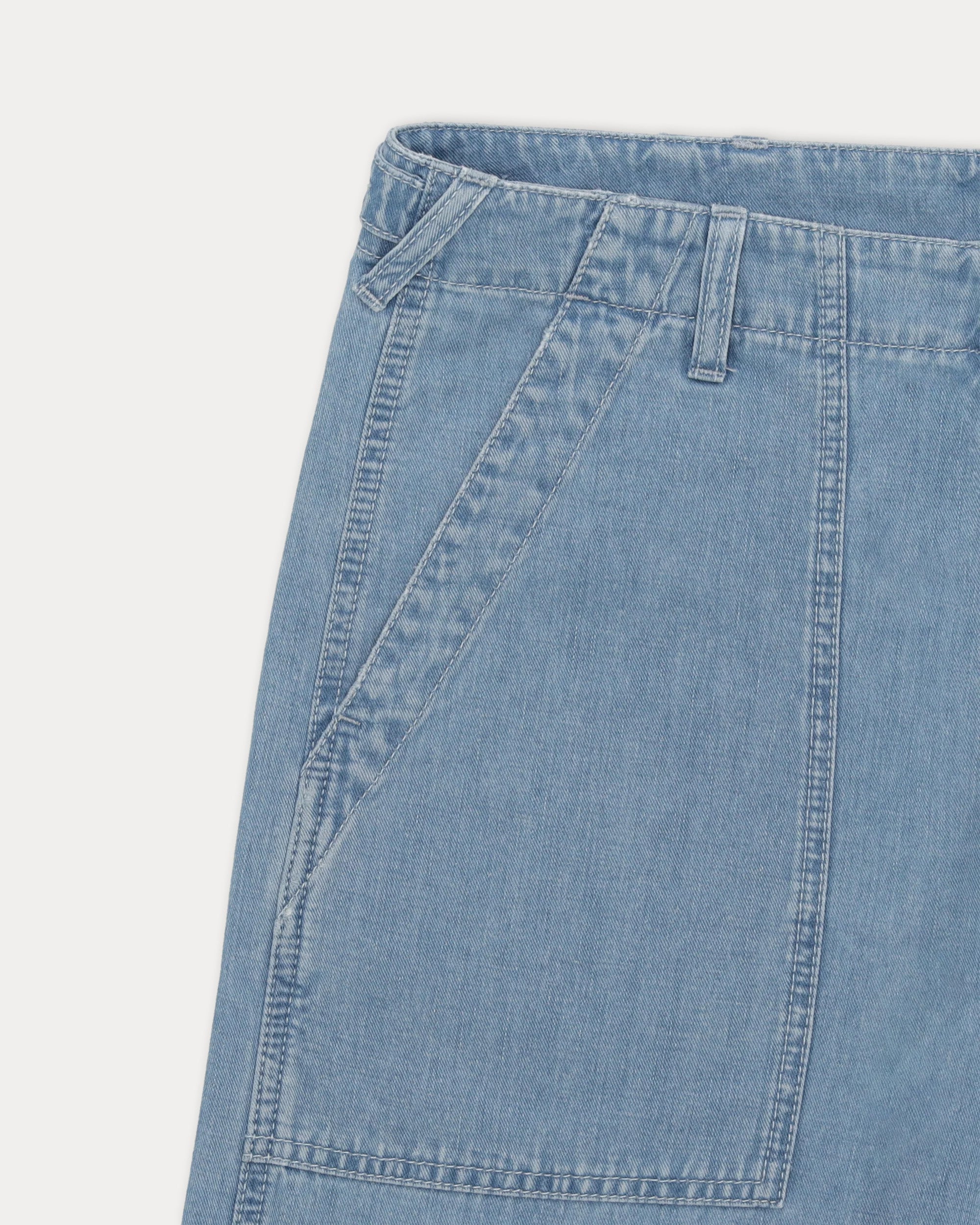 Newfatigue Pantaloni in Denim Bleach Wash