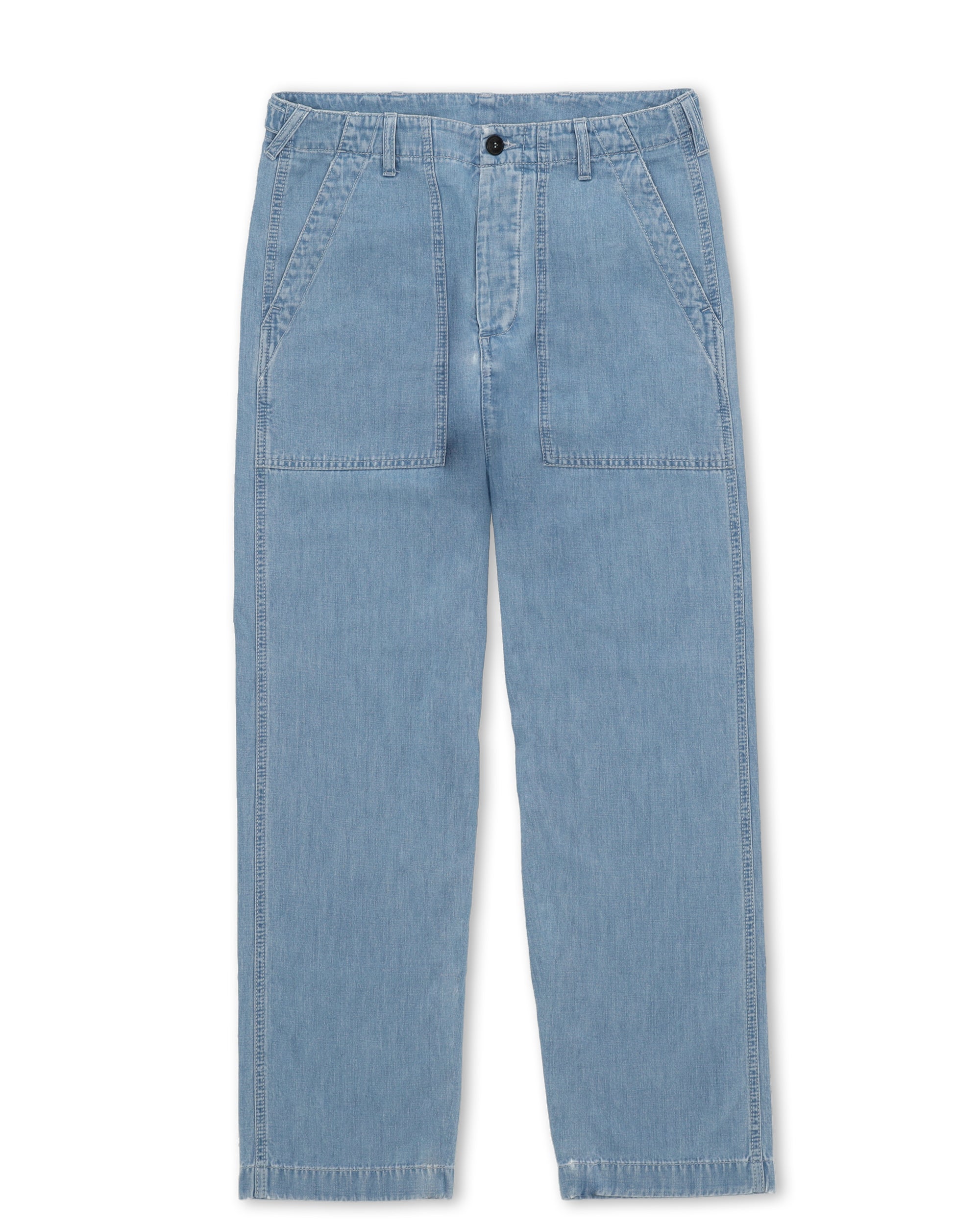 Newfatigue Pantaloni in Denim Bleach Wash