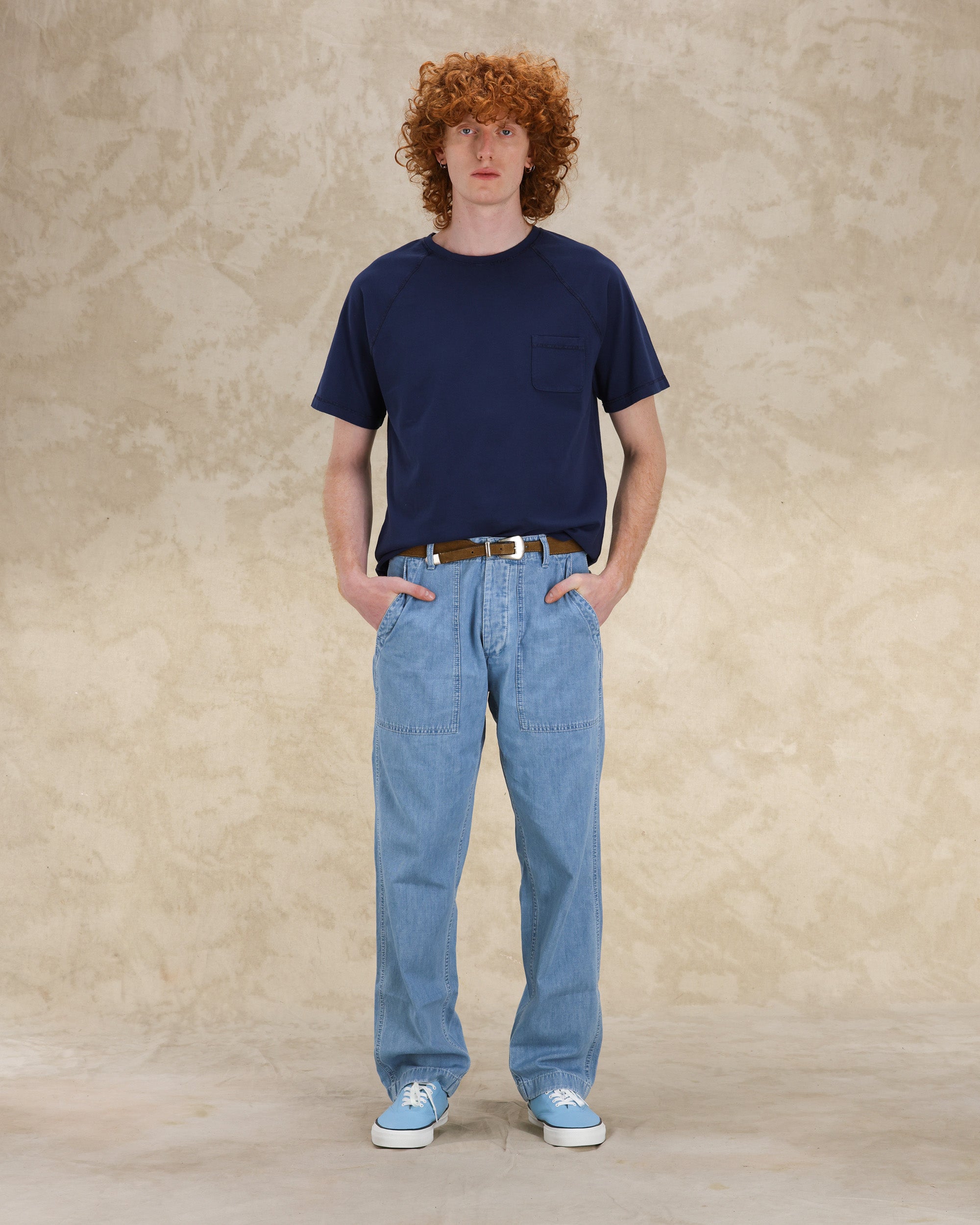 Newfatigue Trousers Denim Bleach Wash