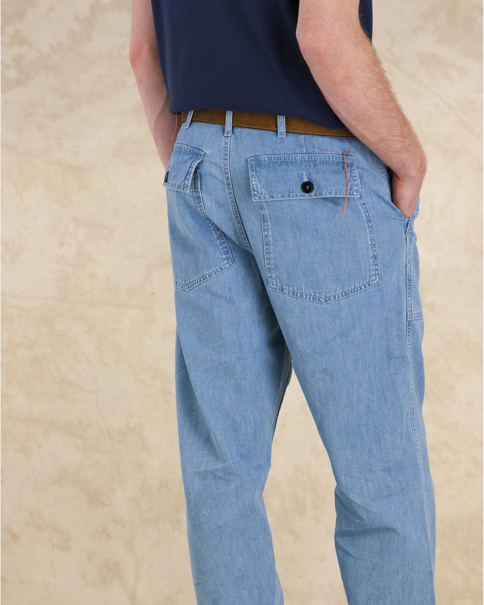 Newfatigue Trousers Denim Bleach Wash