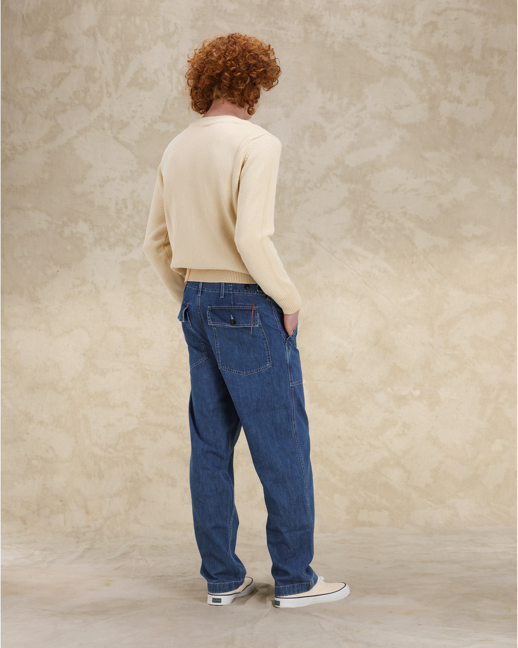 Newfatigue Pantaloni in Denim Stone Wash