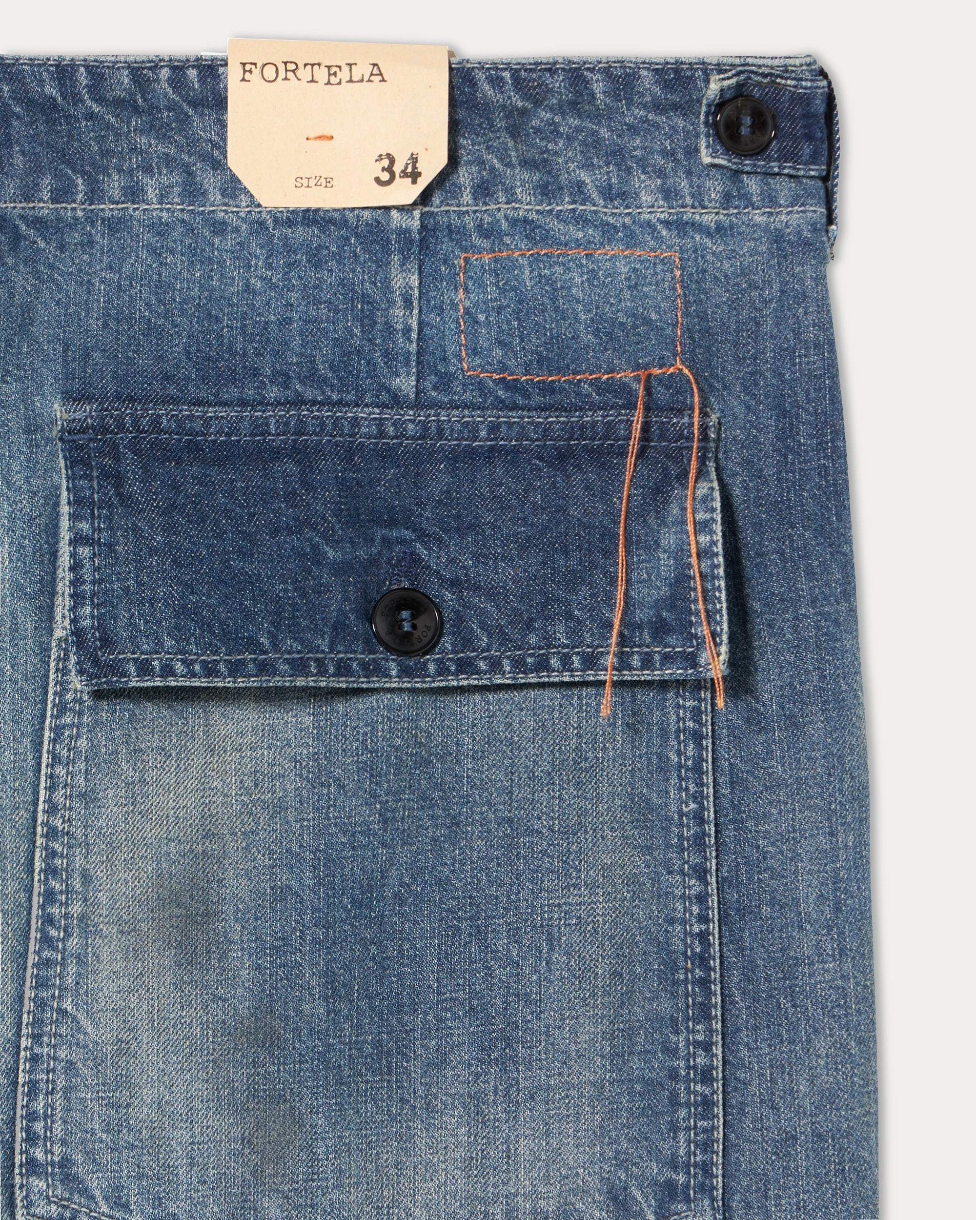 Newfatigue Pantaloni in Denim Custom Wash