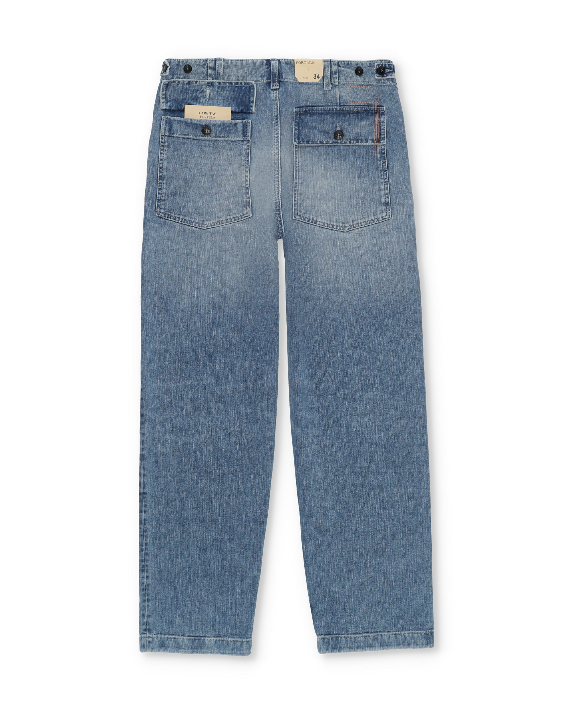 Newfatigue Trousers Denim Bleach Wash