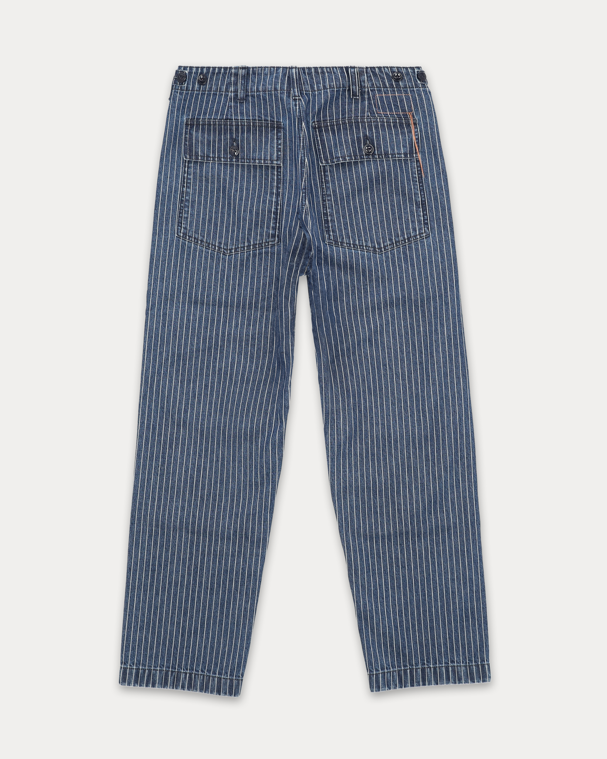 Newfatigue Pantaloni Fatigue In Denim Gessato