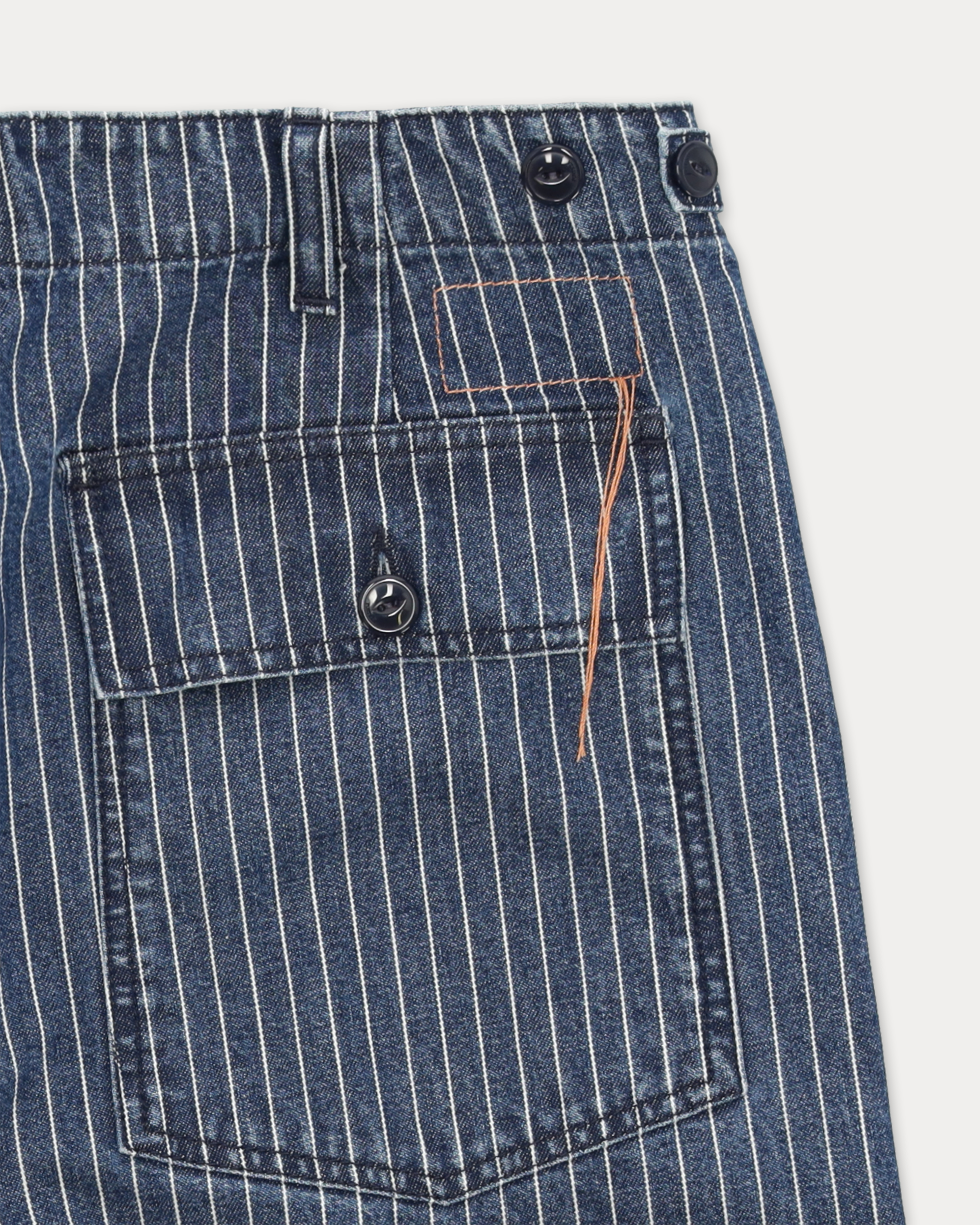 Newfatigue Pantaloni Fatigue In Denim Gessato