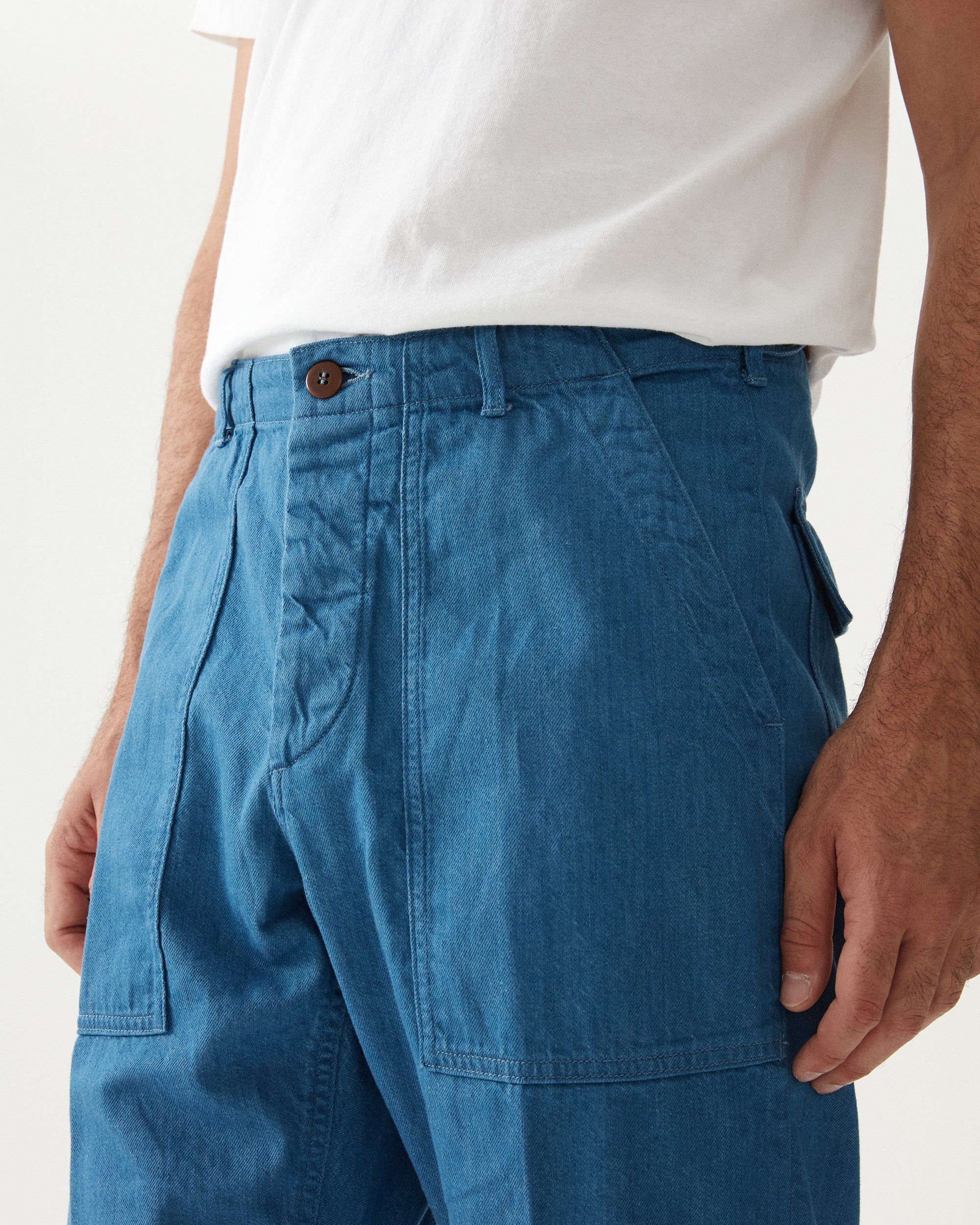 Newfatigue Pantaloni Fatigue Japan Denim Custom Wash
