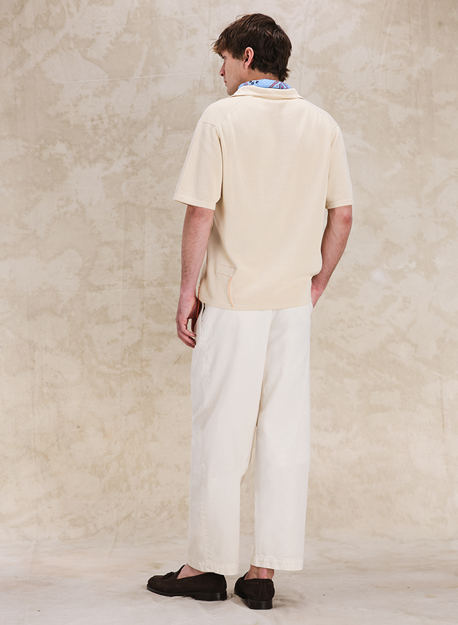 Newyork Pantaloni Con Pences In Cotone