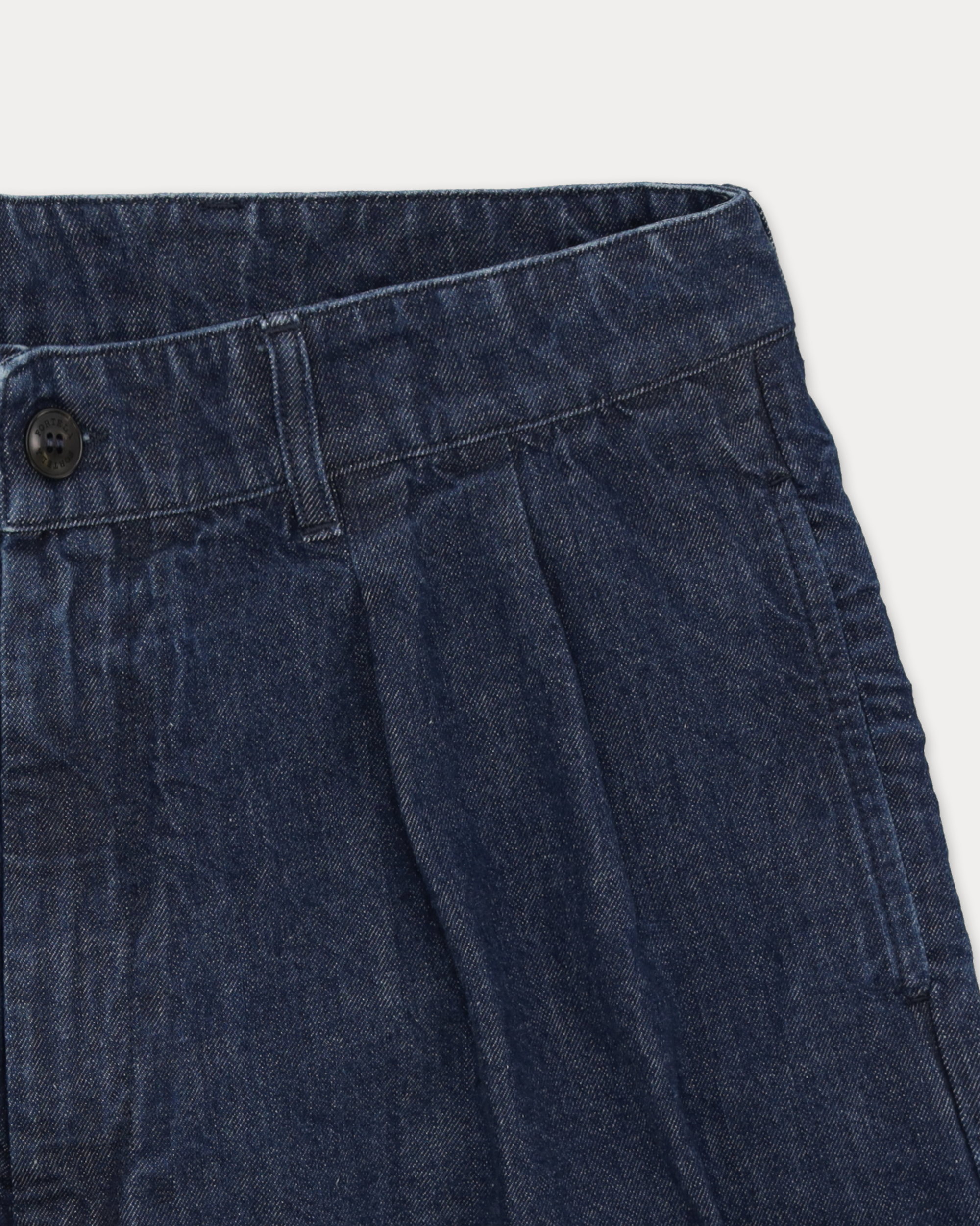 Newyork Pantaloni Con Pences In Denim Indigo Rinse