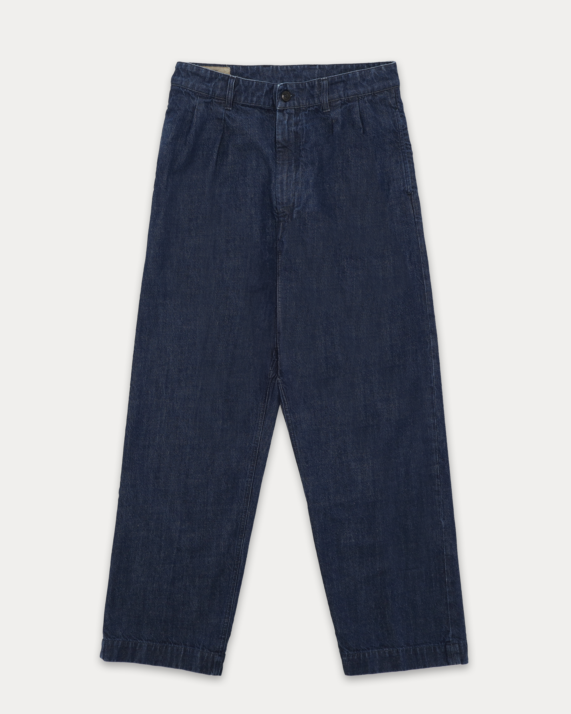 Newyork Pantaloni Con Pences In Denim Indigo Rinse