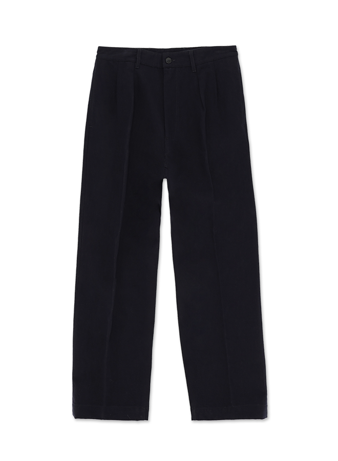 Newyork Pantaloni Con Pences In Cotone Lana