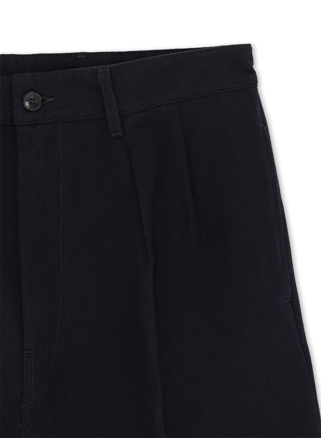 Newyork Pantaloni Con Pences In Cotone Lana