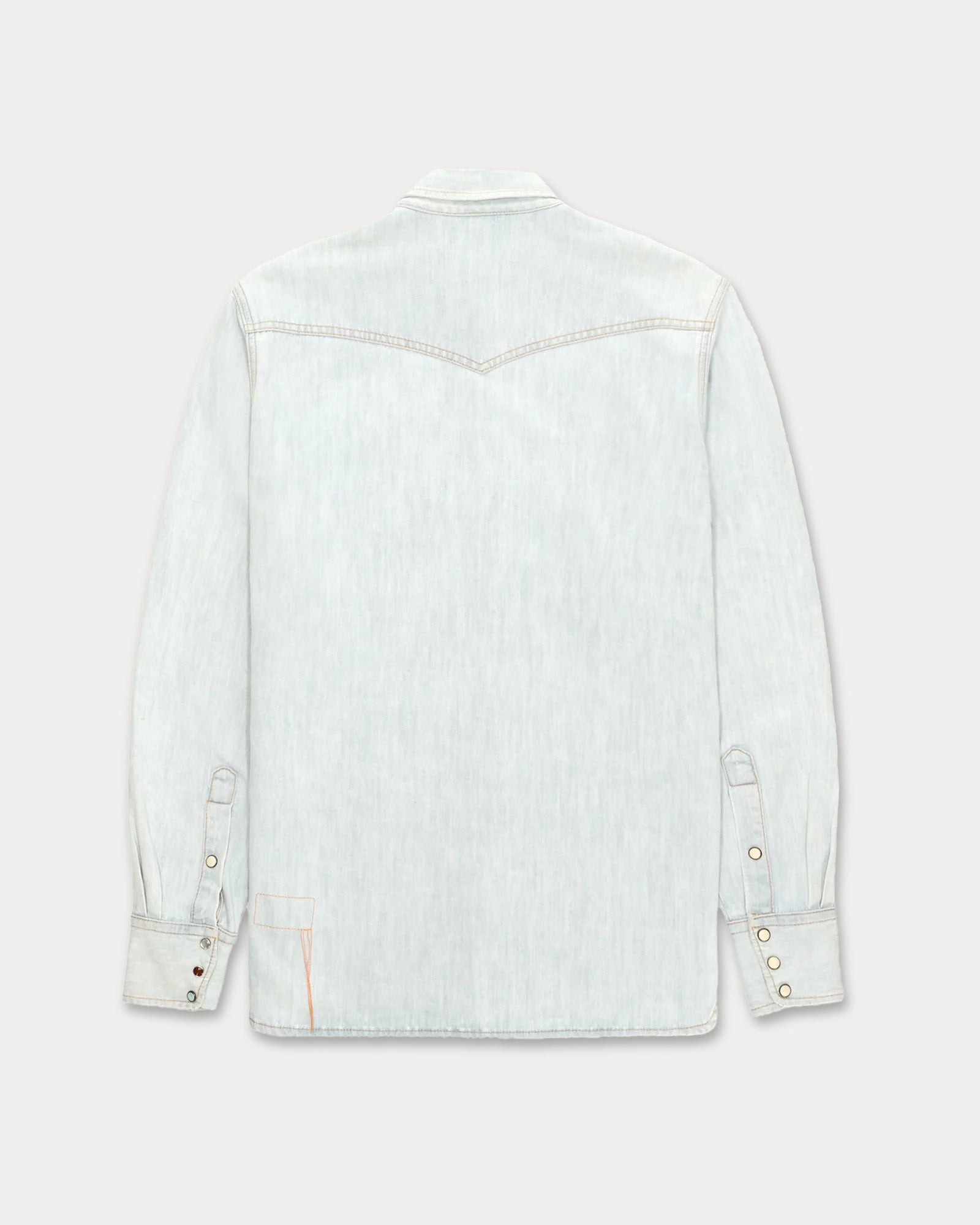 Ntex Camicia Texana In Denim Bleach Wash