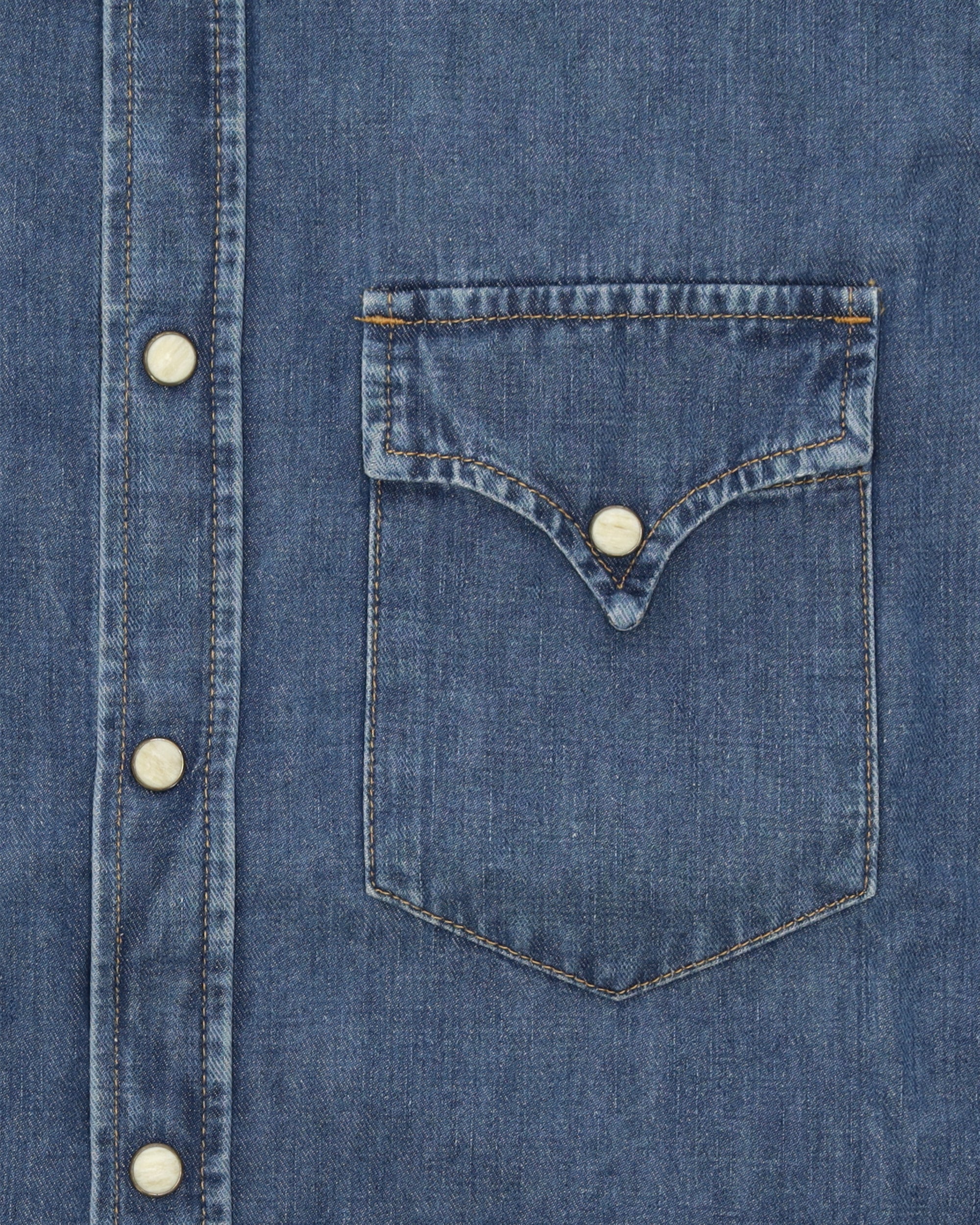 Ntex Denim Western Shirt Stone Wash