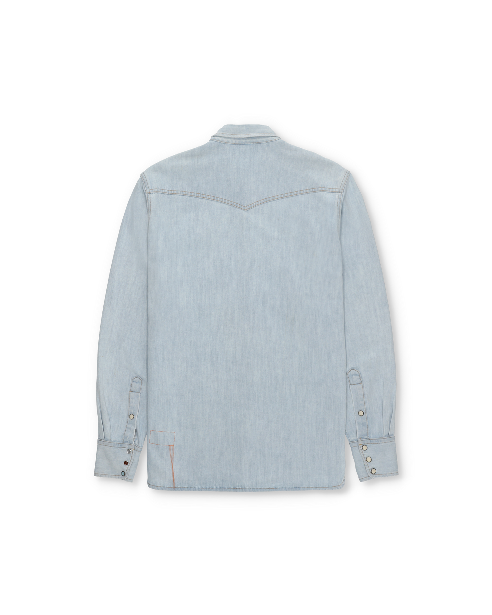 Ntex Camicia Texana In Denim Bleach Wash