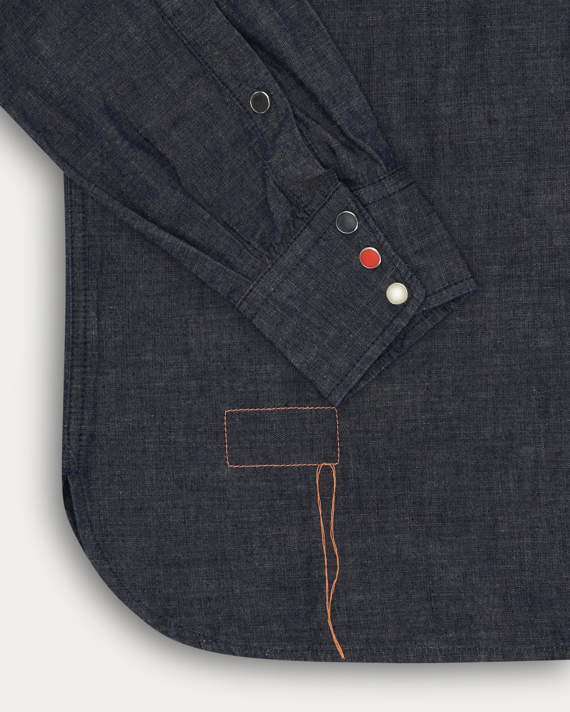 Ntex Japanese Chambray Indigo Rinsed Western Shirt