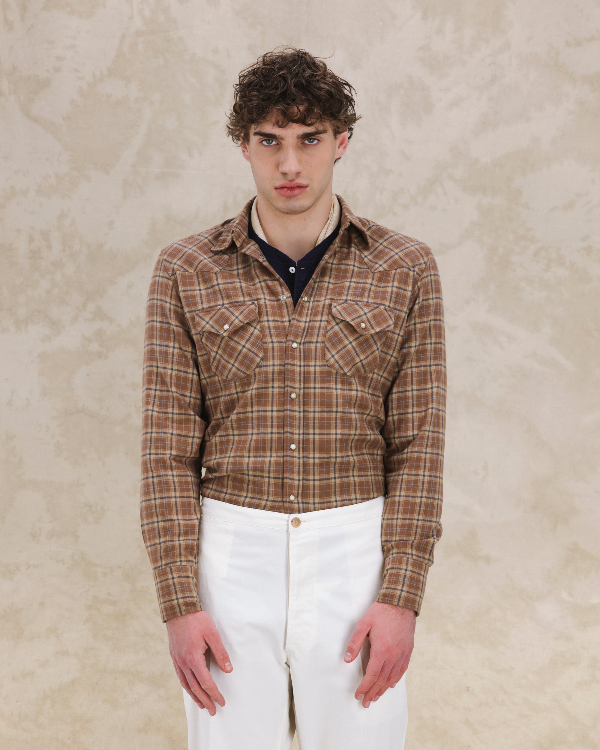 Ntex Camicia Texana In Cotone A Quadri