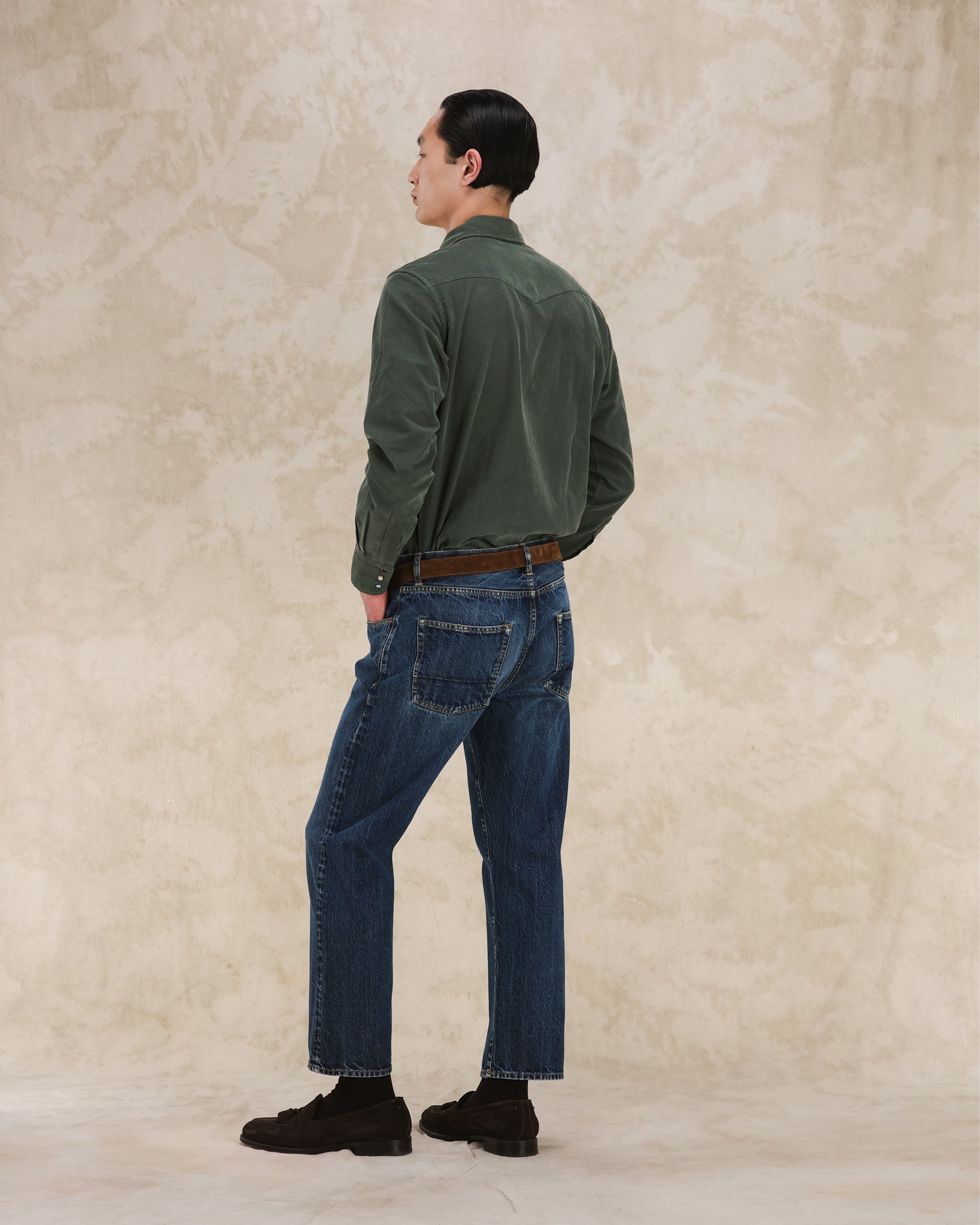 Ntex Camicia Texana In Velluto