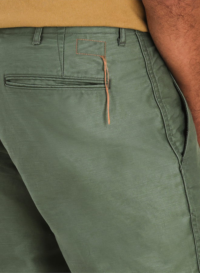 Officer Trousers Chino Cotton Satin
