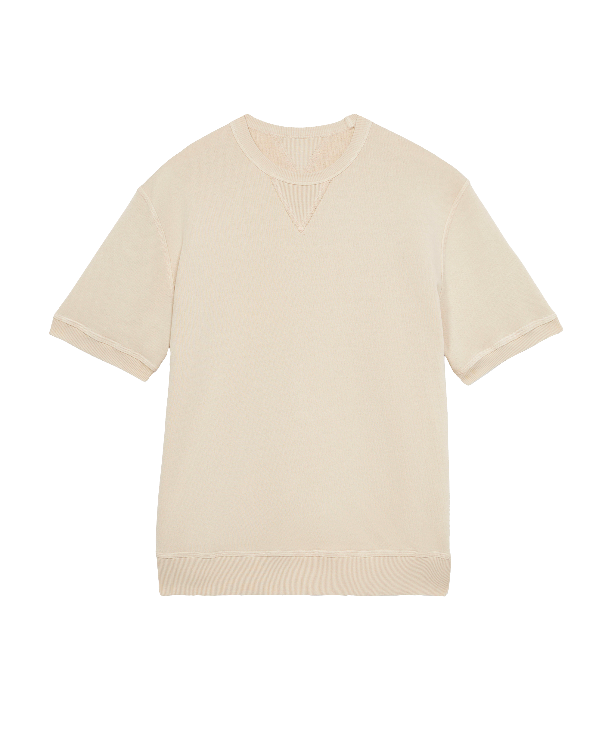 Ohio Felpa Girocollo in Jersey Garzato a Maniche Corte