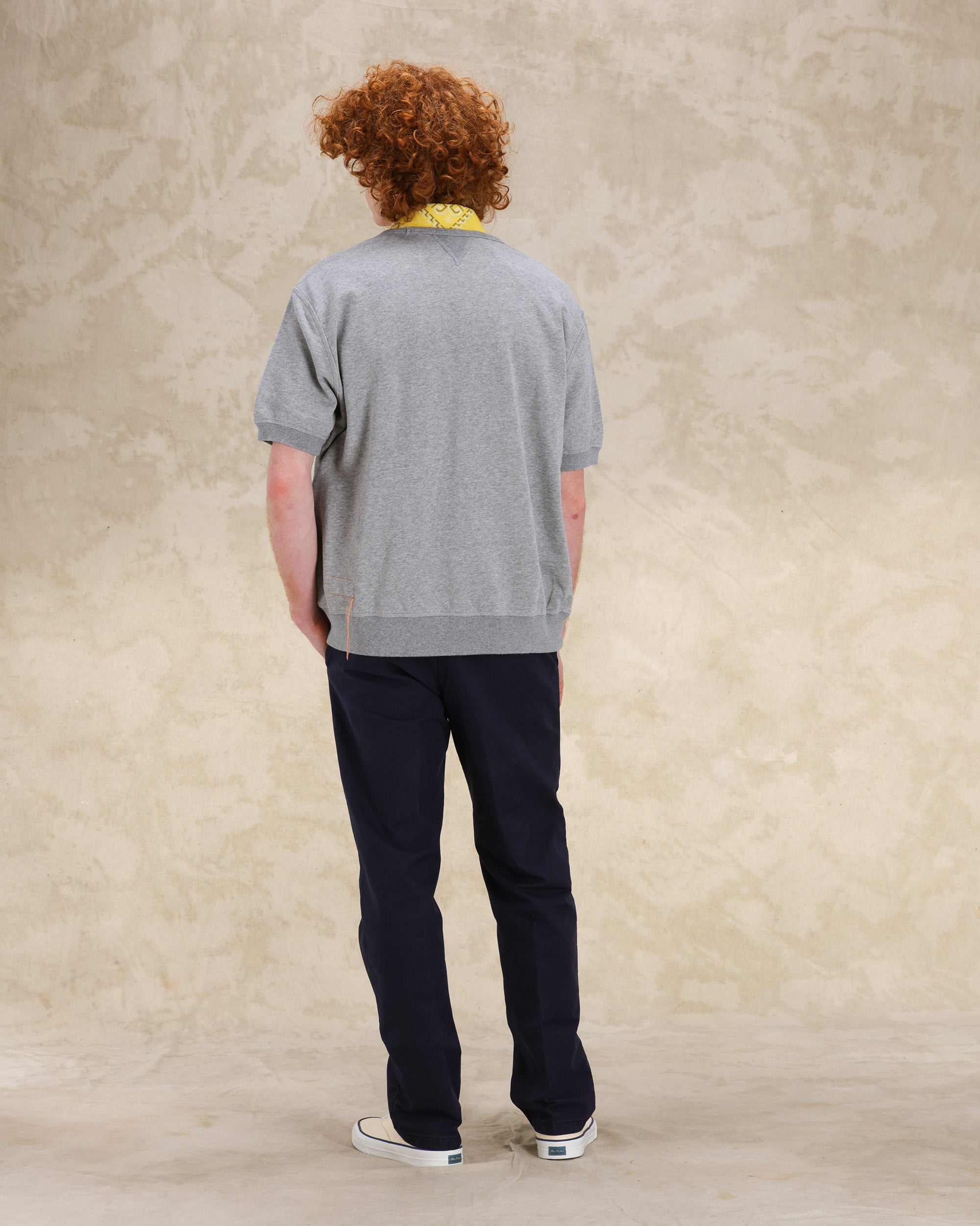 Ohio Felpa Girocollo in Jersey Garzato a Maniche Corte