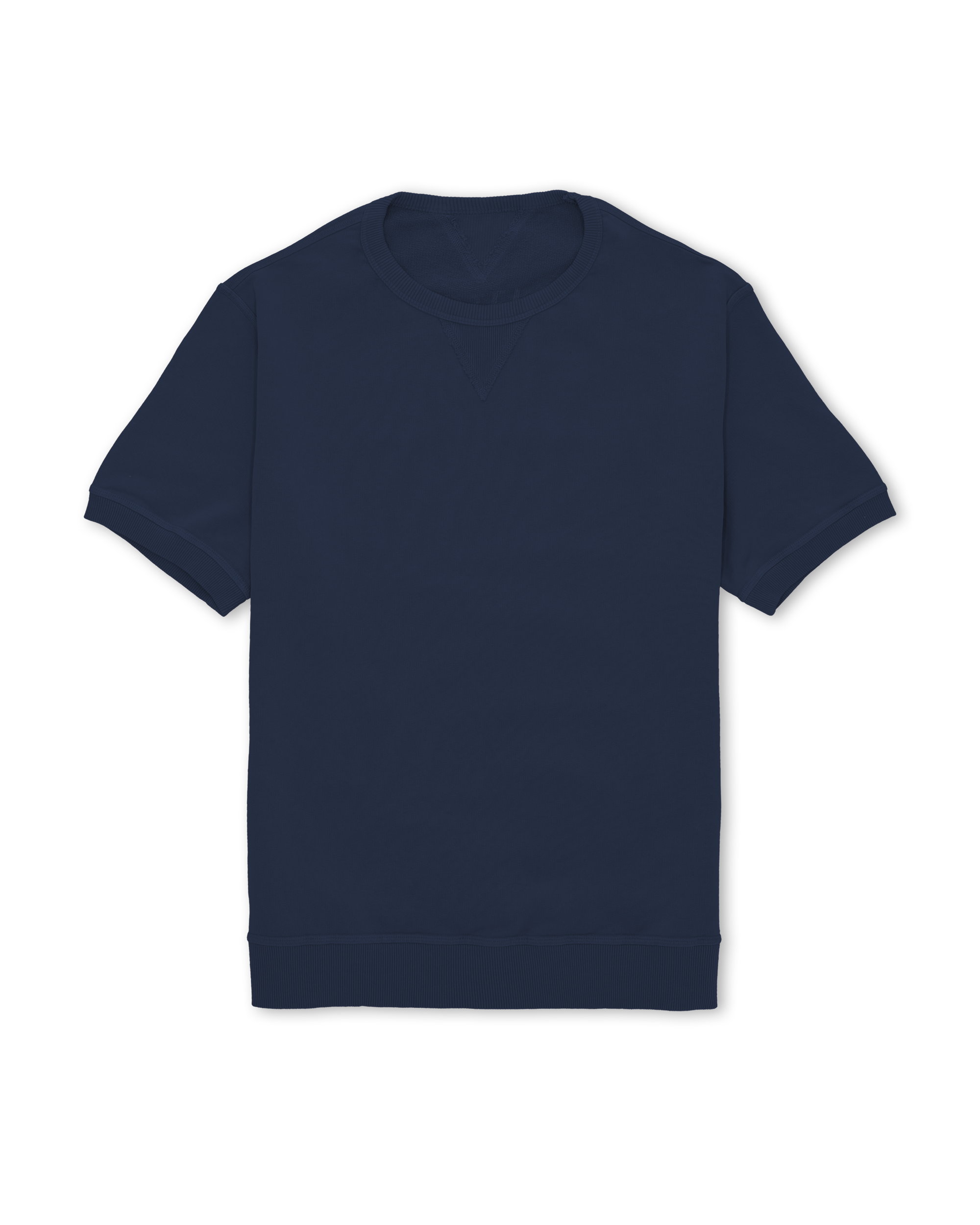 Ohio Felpa Girocollo in Jersey Garzato a Maniche Corte