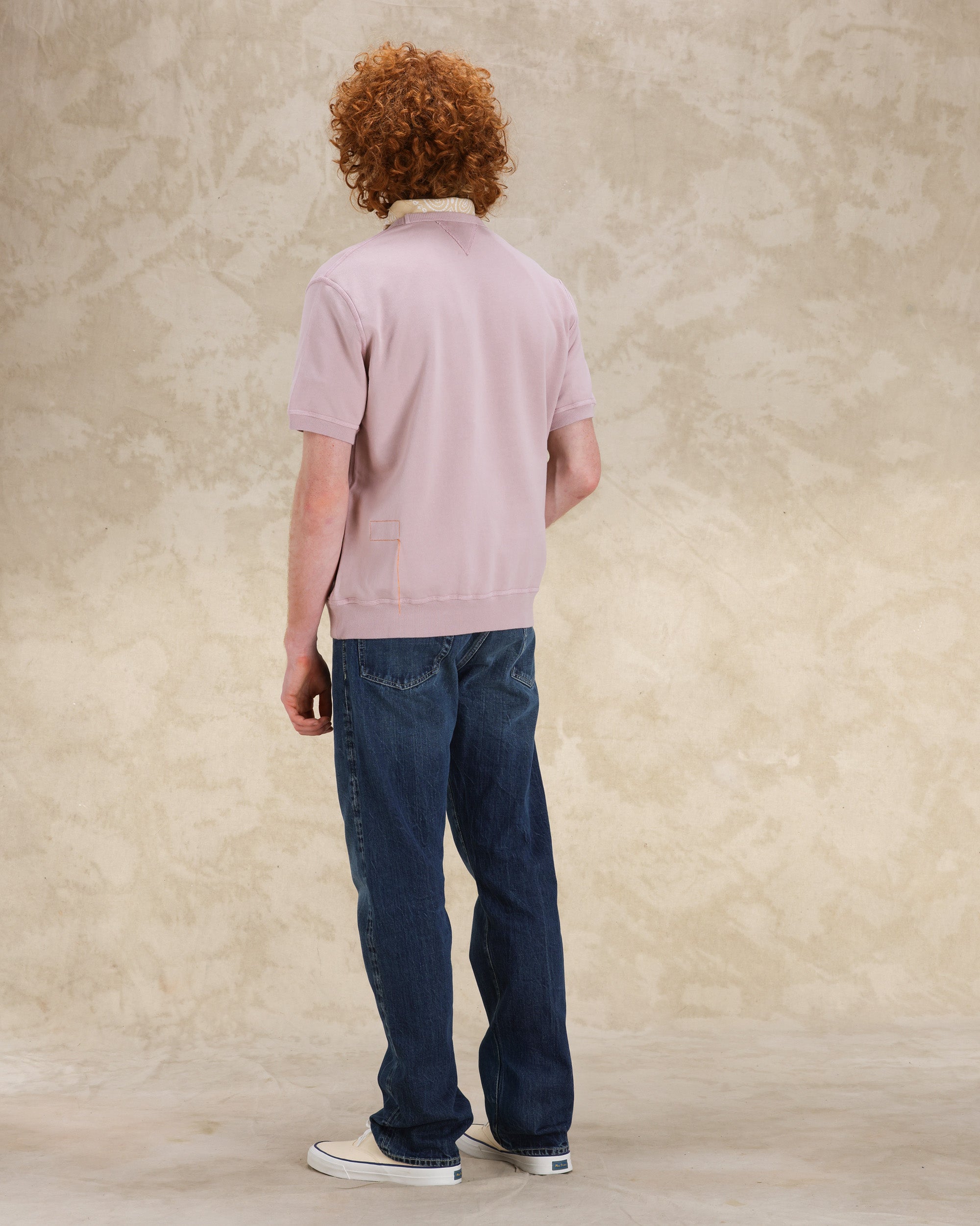 Ohio Felpa Girocollo in Jersey Garzato a Maniche Corte