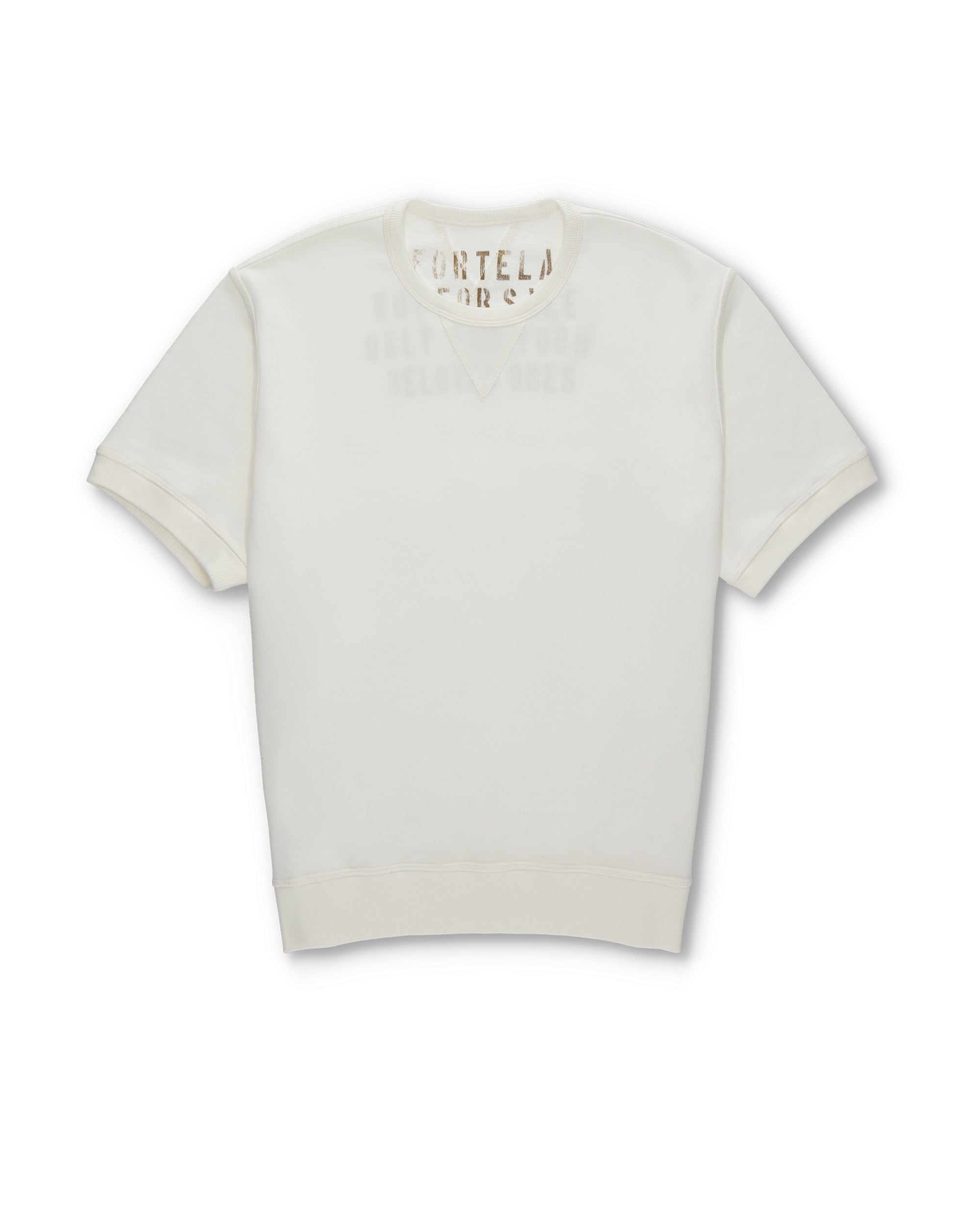 Ohio Felpa Girocollo in Jersey Garzato a Maniche Corte