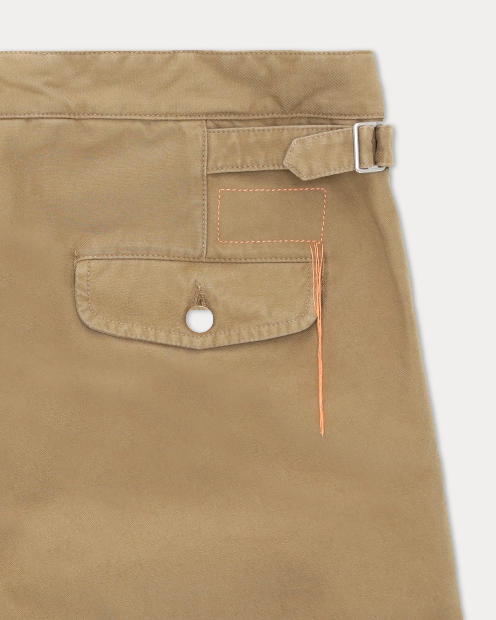 Oklahoma Pantaloni In Canvas di Cotone Rovesciato