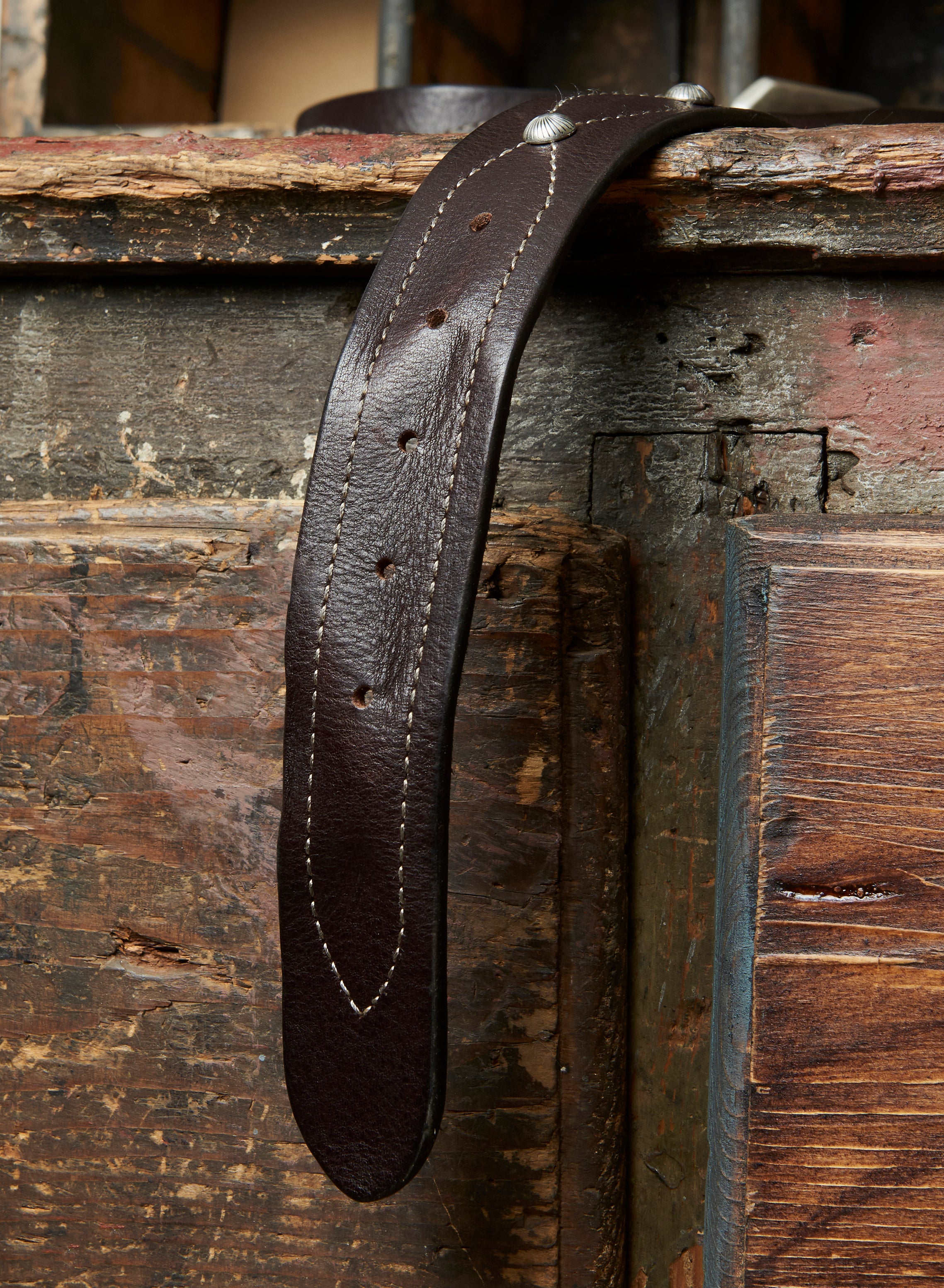 Oregon Leather Belt with Squared Buckle