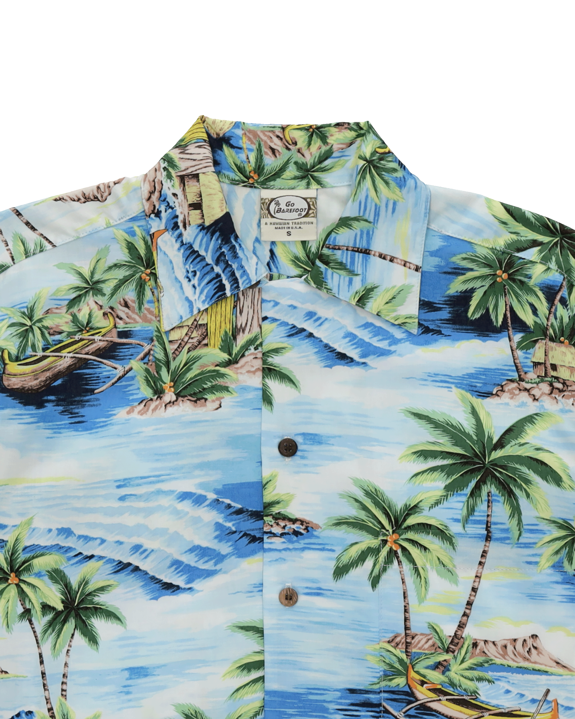 Outrigger Camicia Con Stampa in Cotone a Maniche Corte