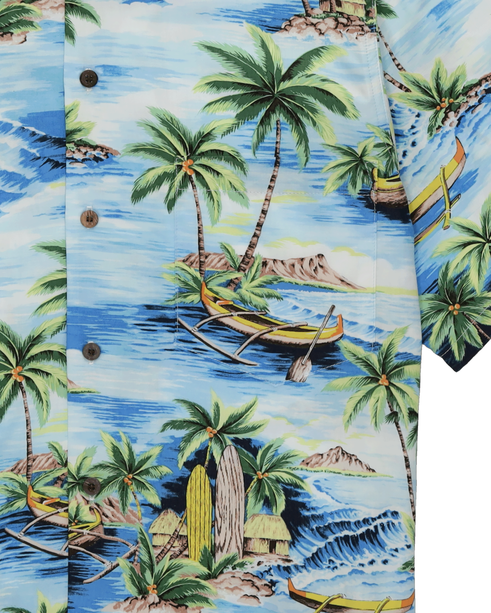 Outrigger Camicia Con Stampa in Cotone a Maniche Corte