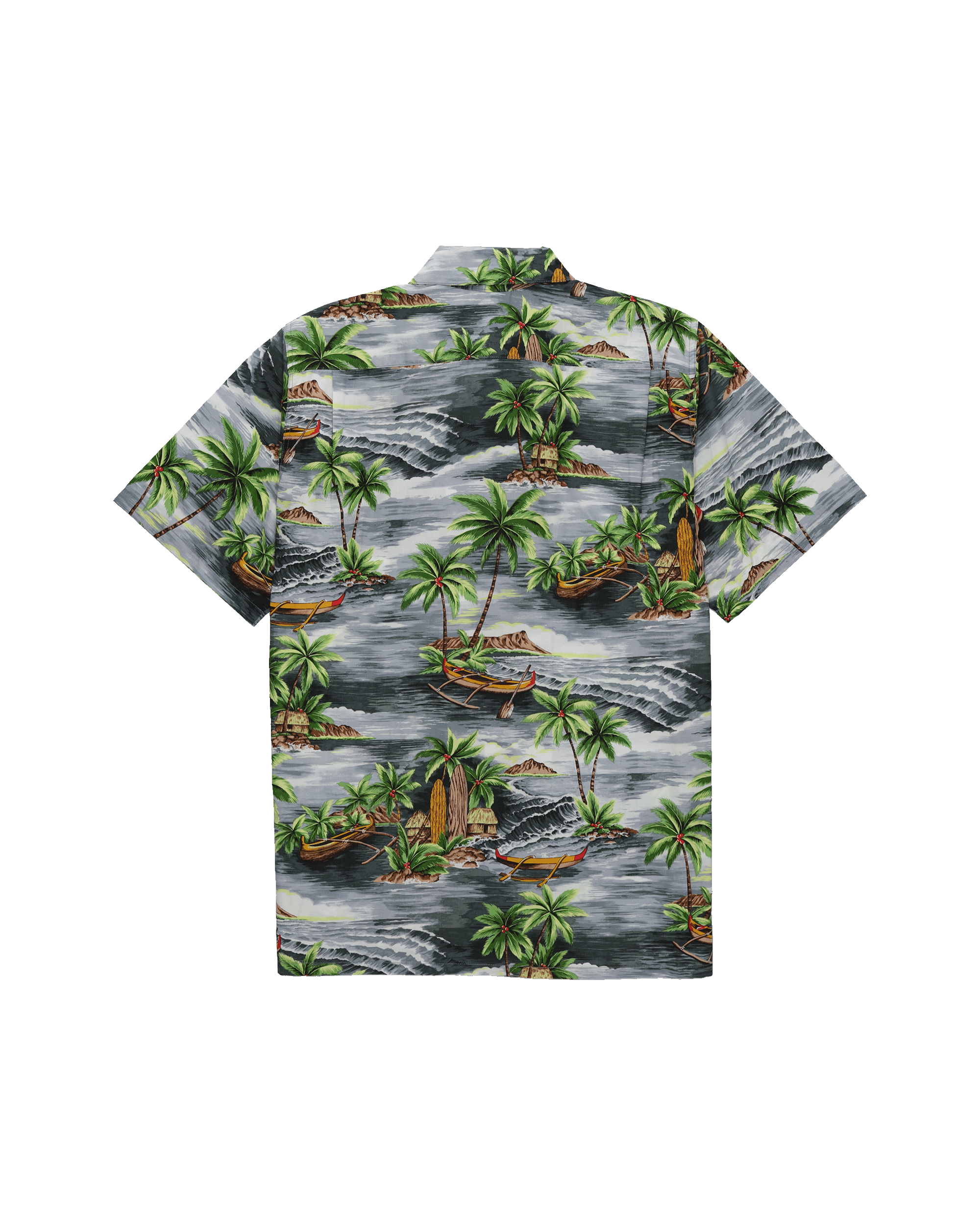 Outrigger Camicia Con Stampa in Cotone a Maniche Corte