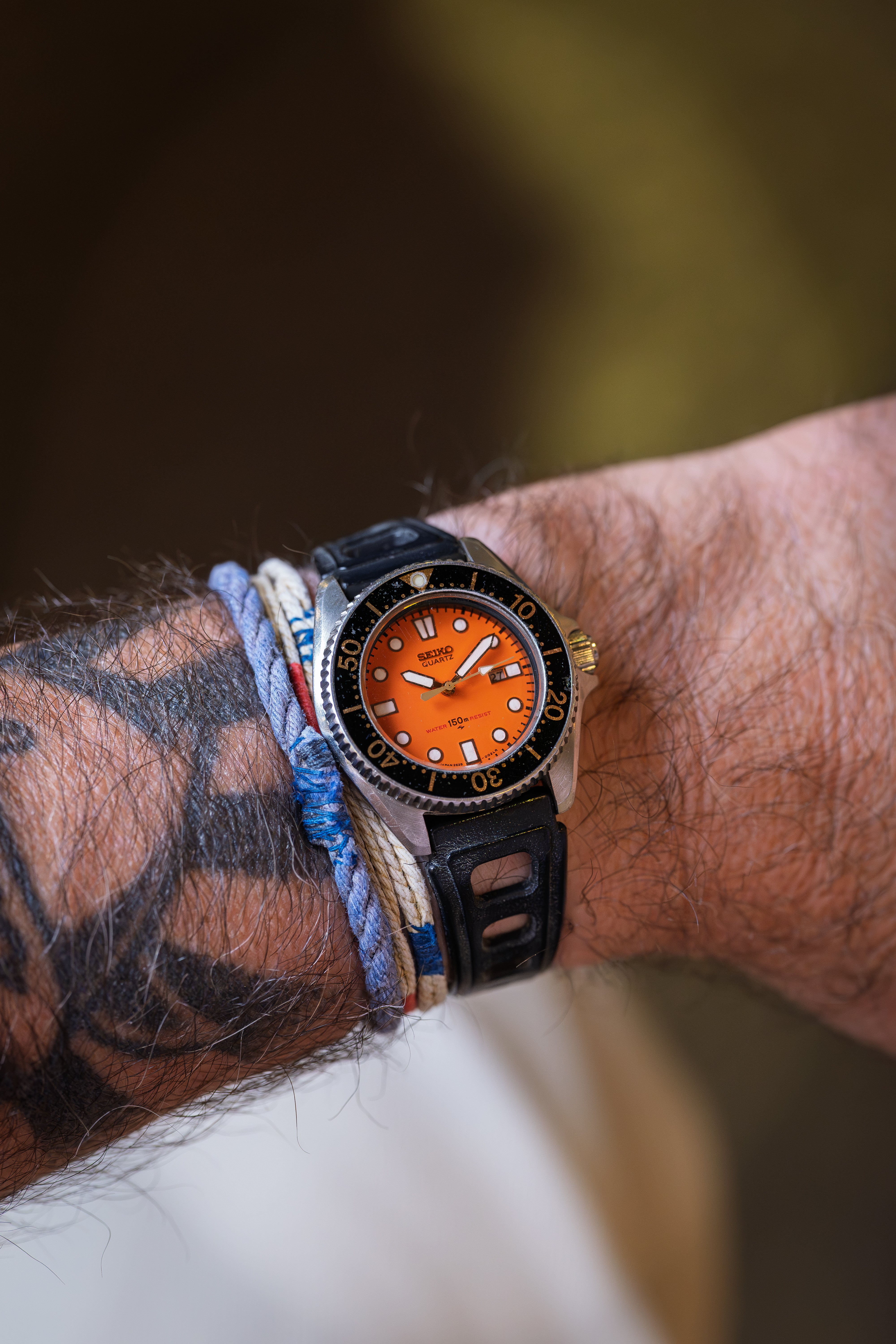 Seiko Lady 118 Quadrante Arancione