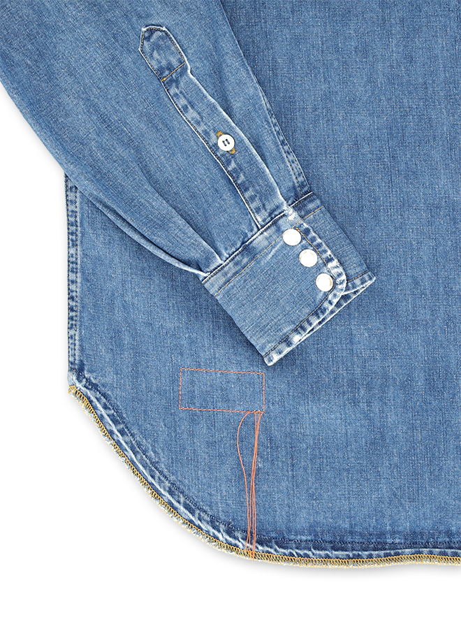 Pasadena Shirt Western Denim Bleach Wash