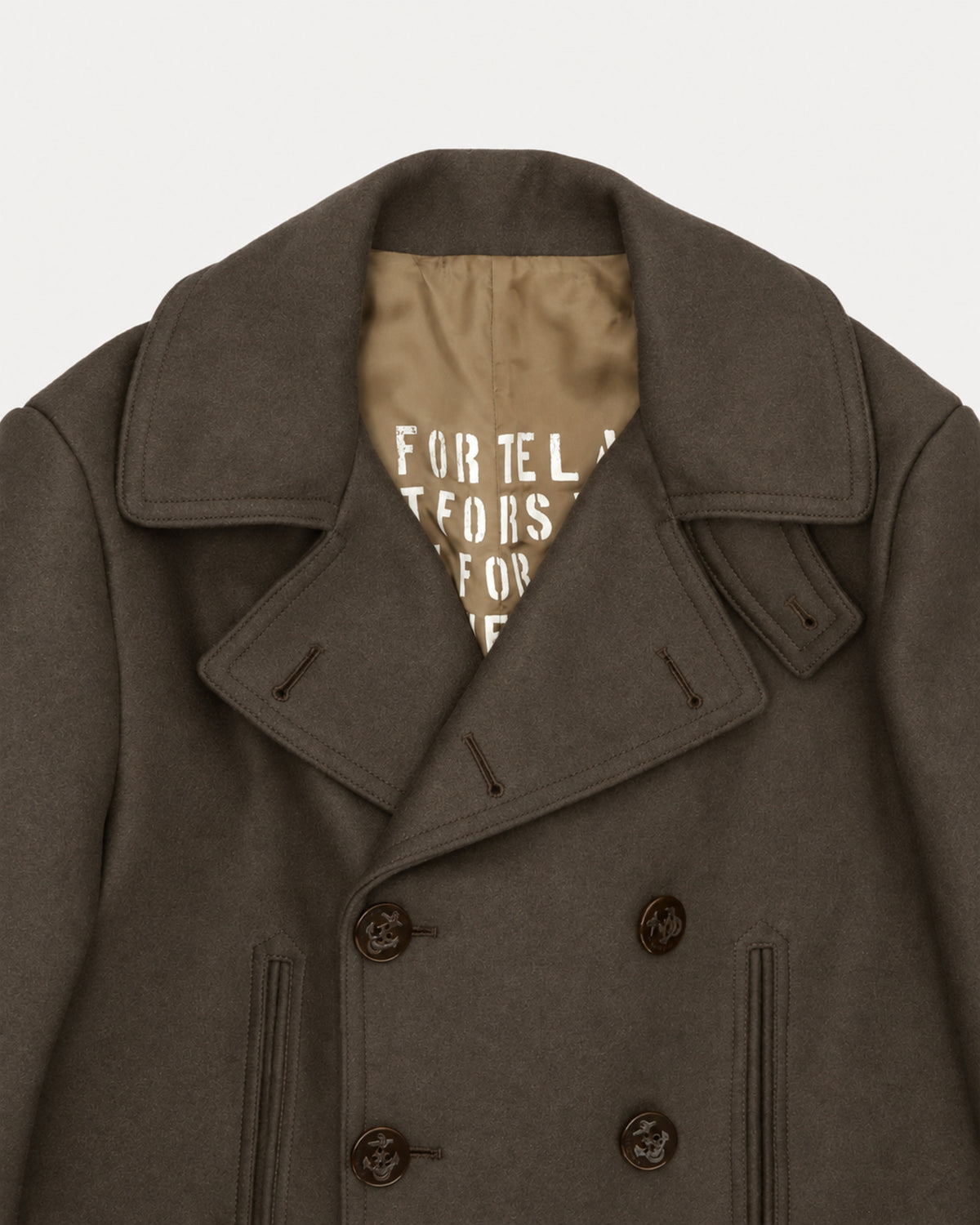 Peacot Cappotto Doppiopetto In Lana