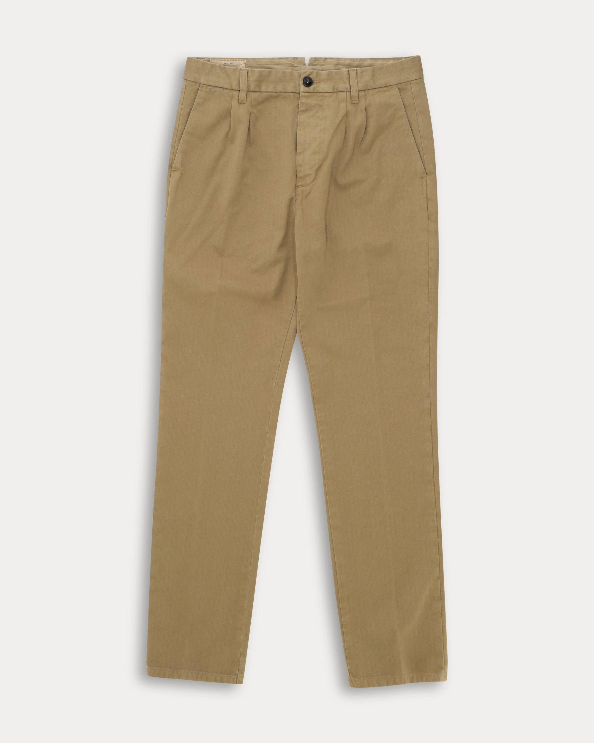 Pences Pleated Herringbone Pants