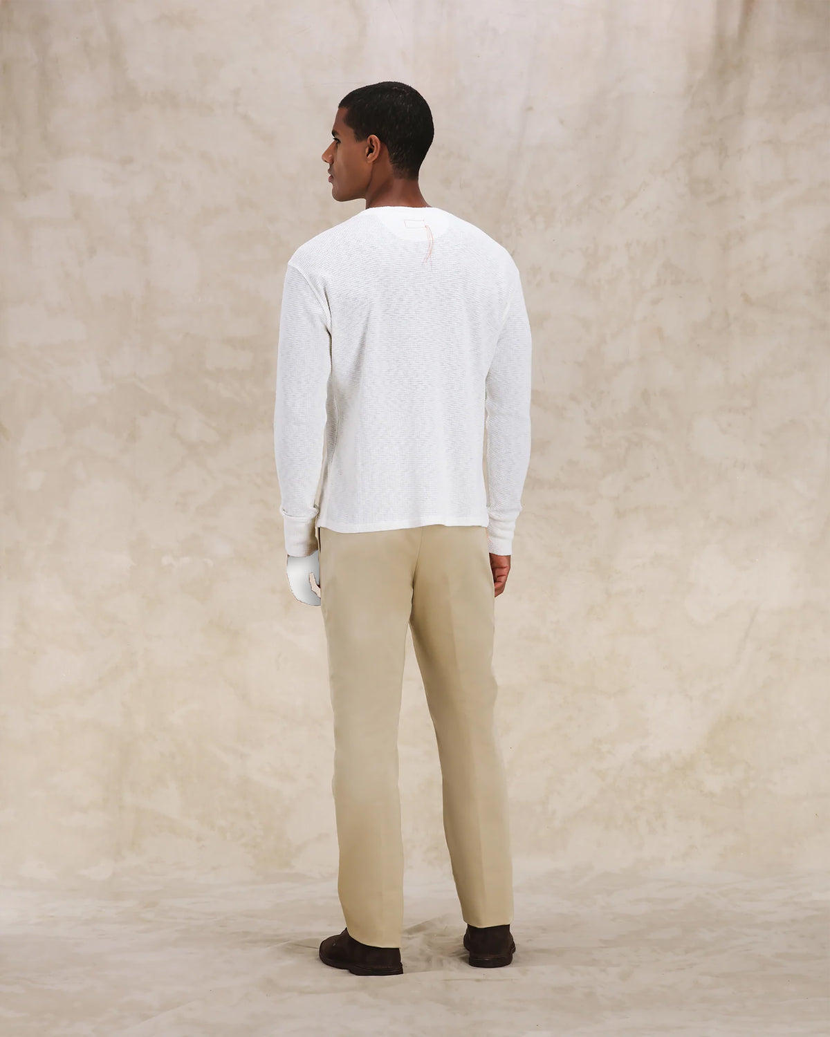 Pences Pantaloni Con Pences In Gabardine di Cotone Pesante