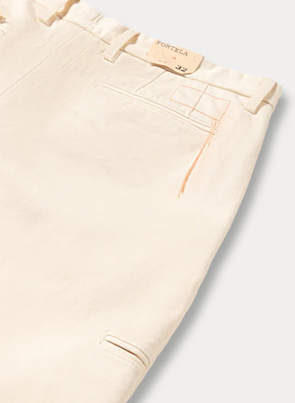 Pences Pantaloni Con Pences In Gabardine di Cotone Pesante