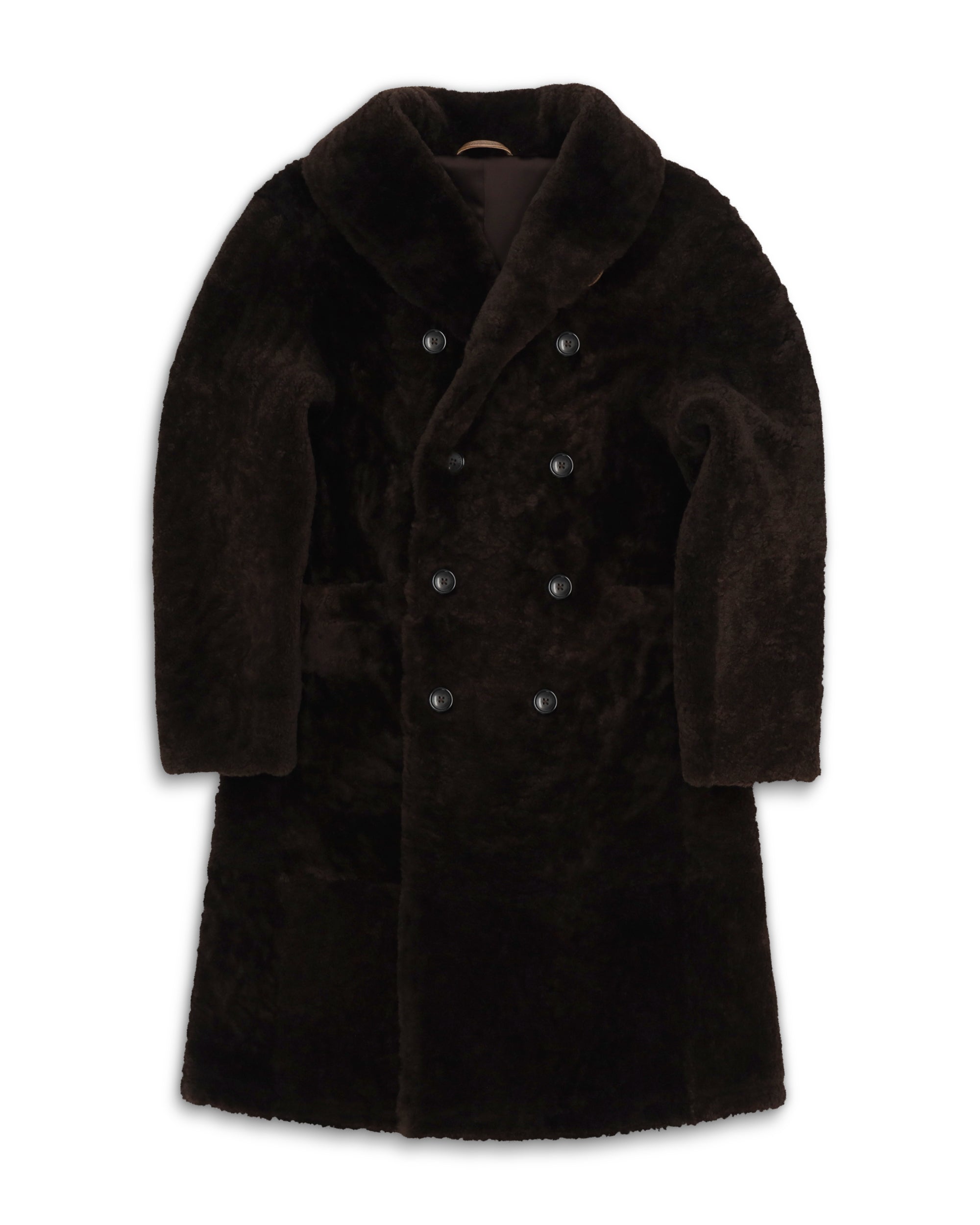 Perce - Double-breasted sheepskin coat