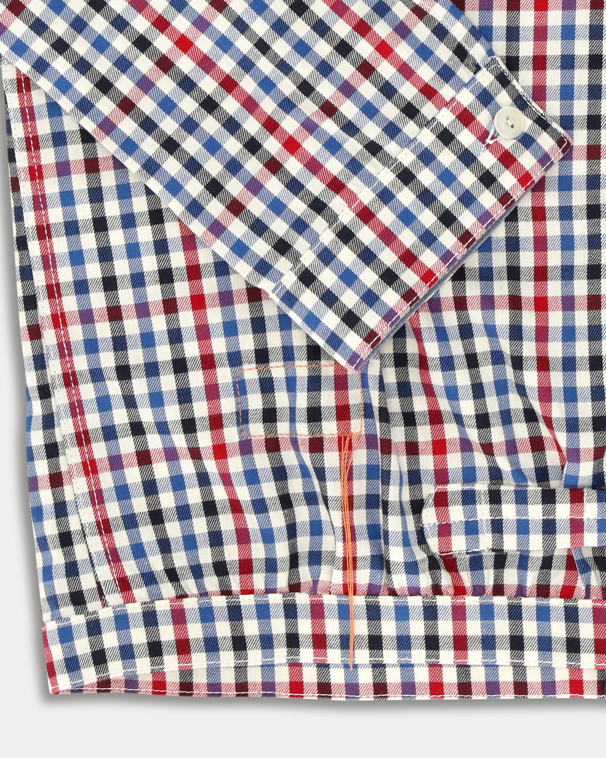 Peter Giacca in Cotone con motivo a Quadri