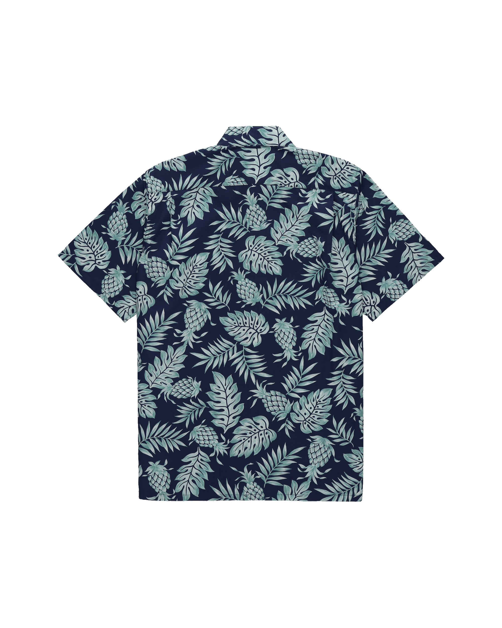 Pineapple Camicia Con Stampa in Cotone a Maniche Corte