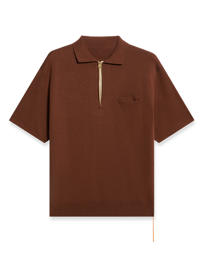 Laight Polo Manica Corta Zip 3/4