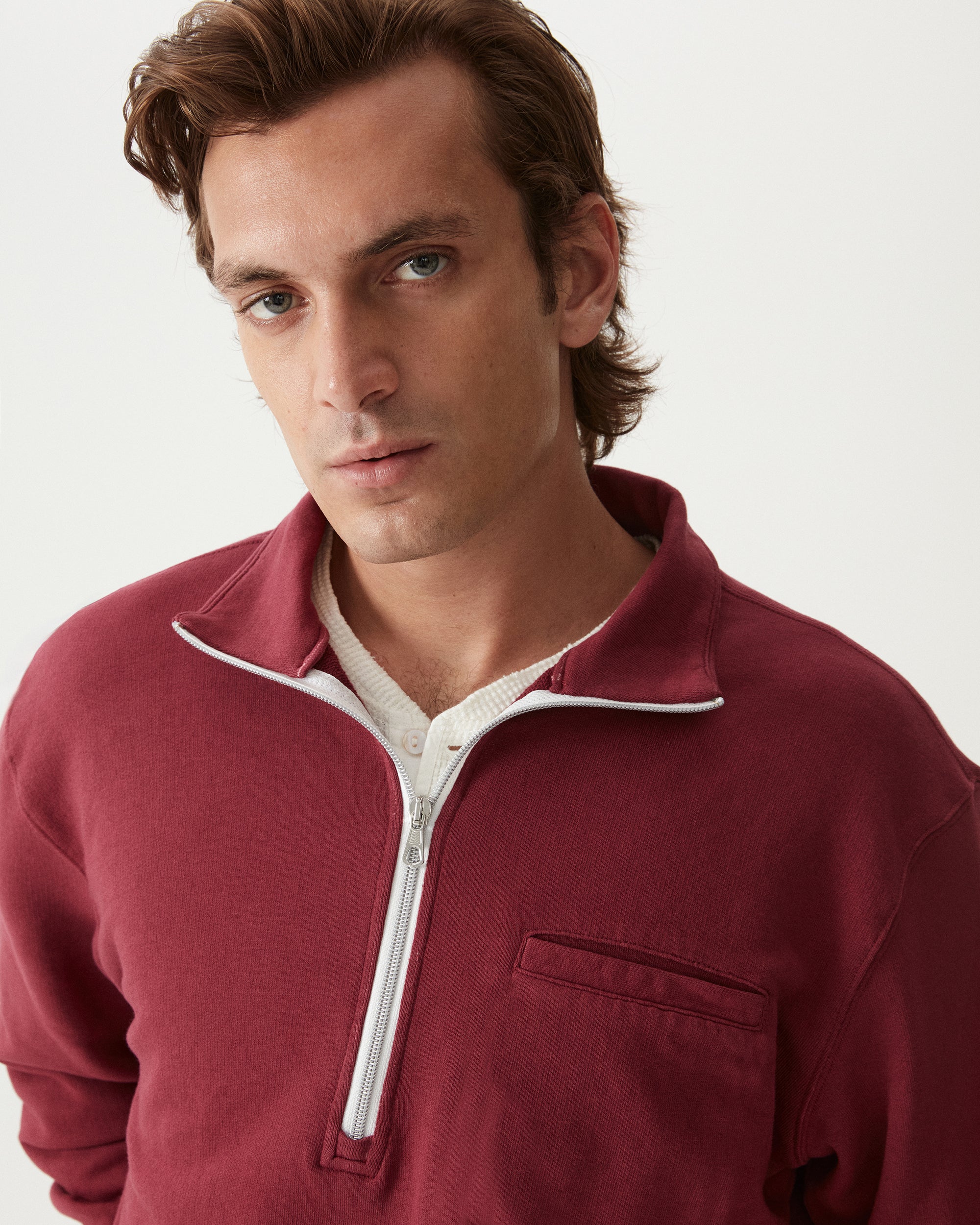 Princeton Felpa in Jersey Garzato Con Zip
